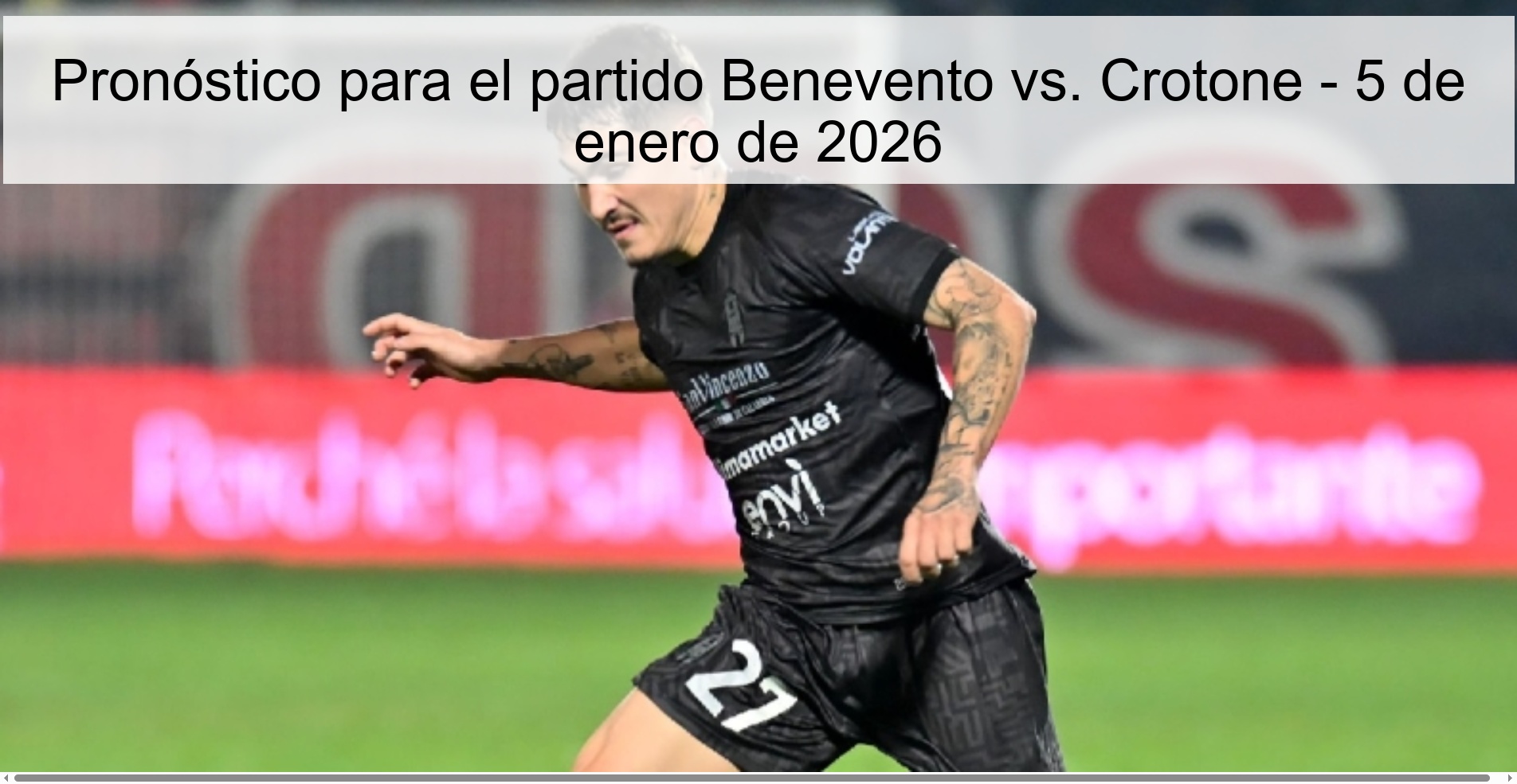 Prediction for the match Benevento vs. Crotone - January 5, 2026