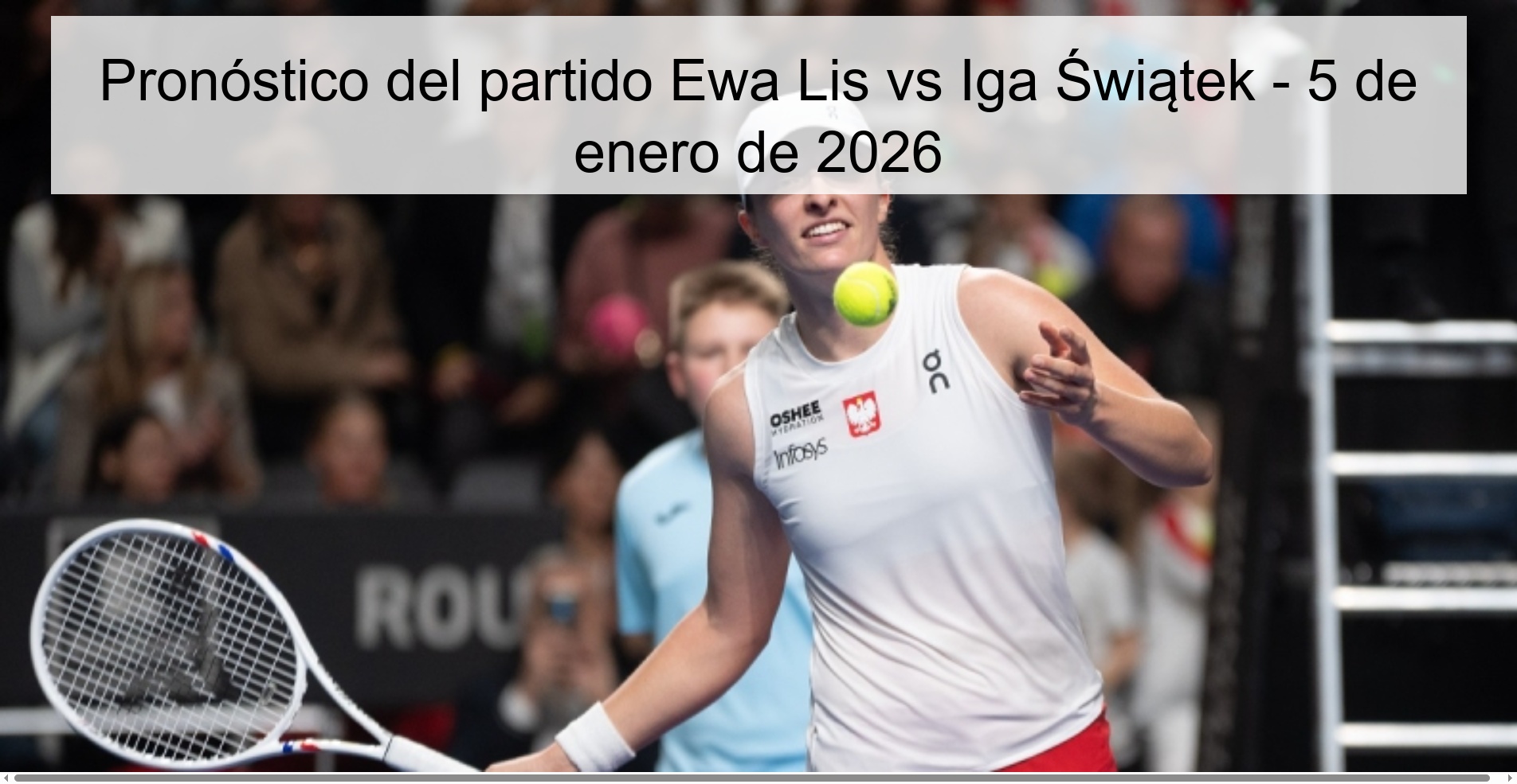 Ewa Lis vs Iga Świątek Prediction – January 5, 2026