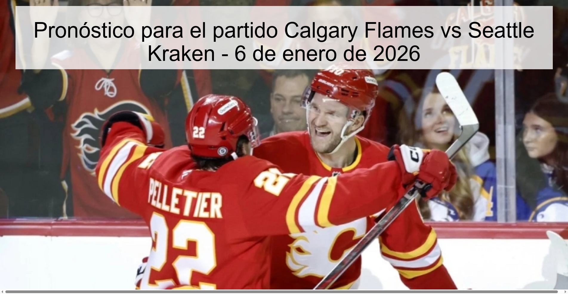 Prediction for the match Calgary Flames vs Seattle Kraken - January 6, 2026