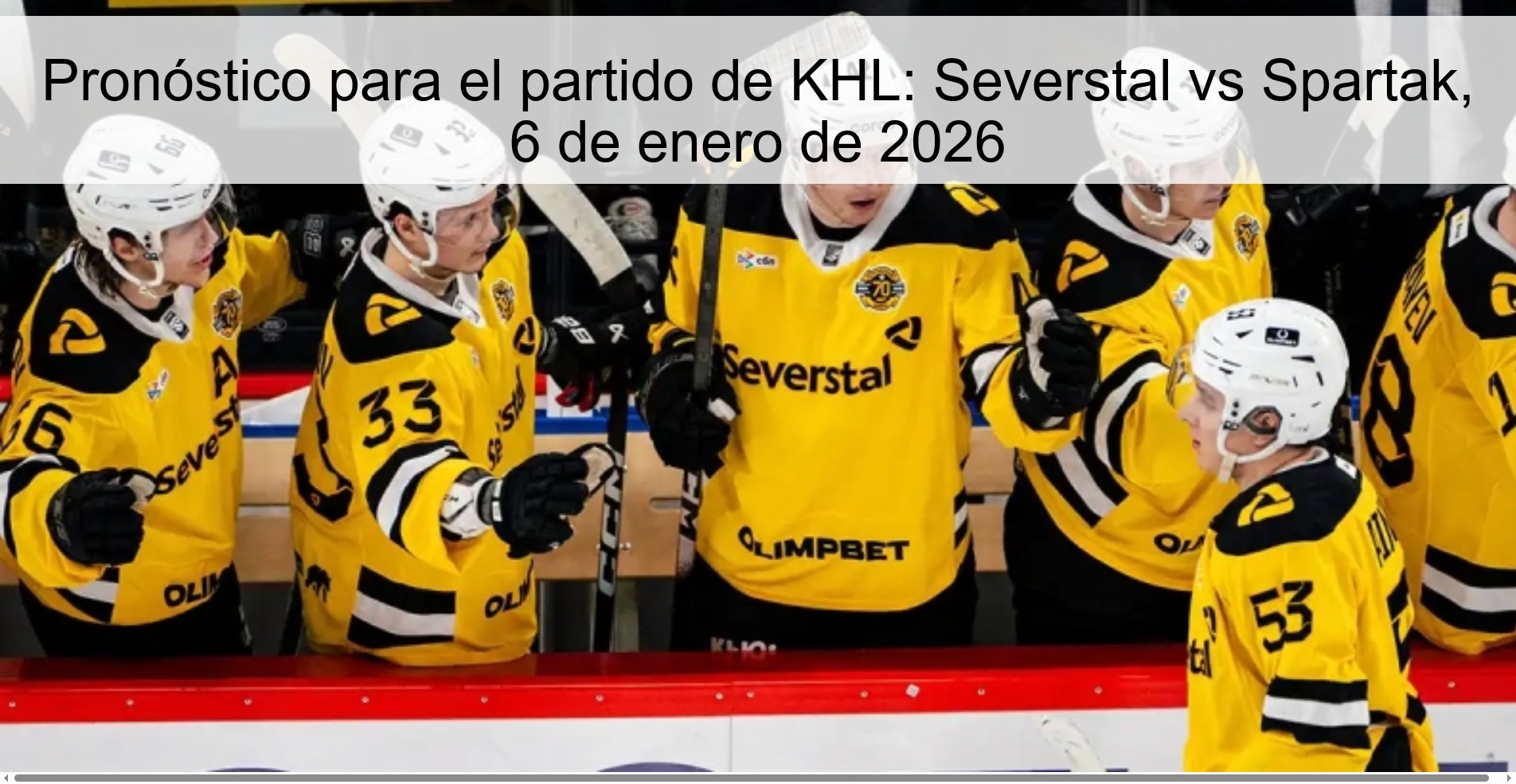 Prediction for KHL match: Severstal vs Spartak, January 6, 2026