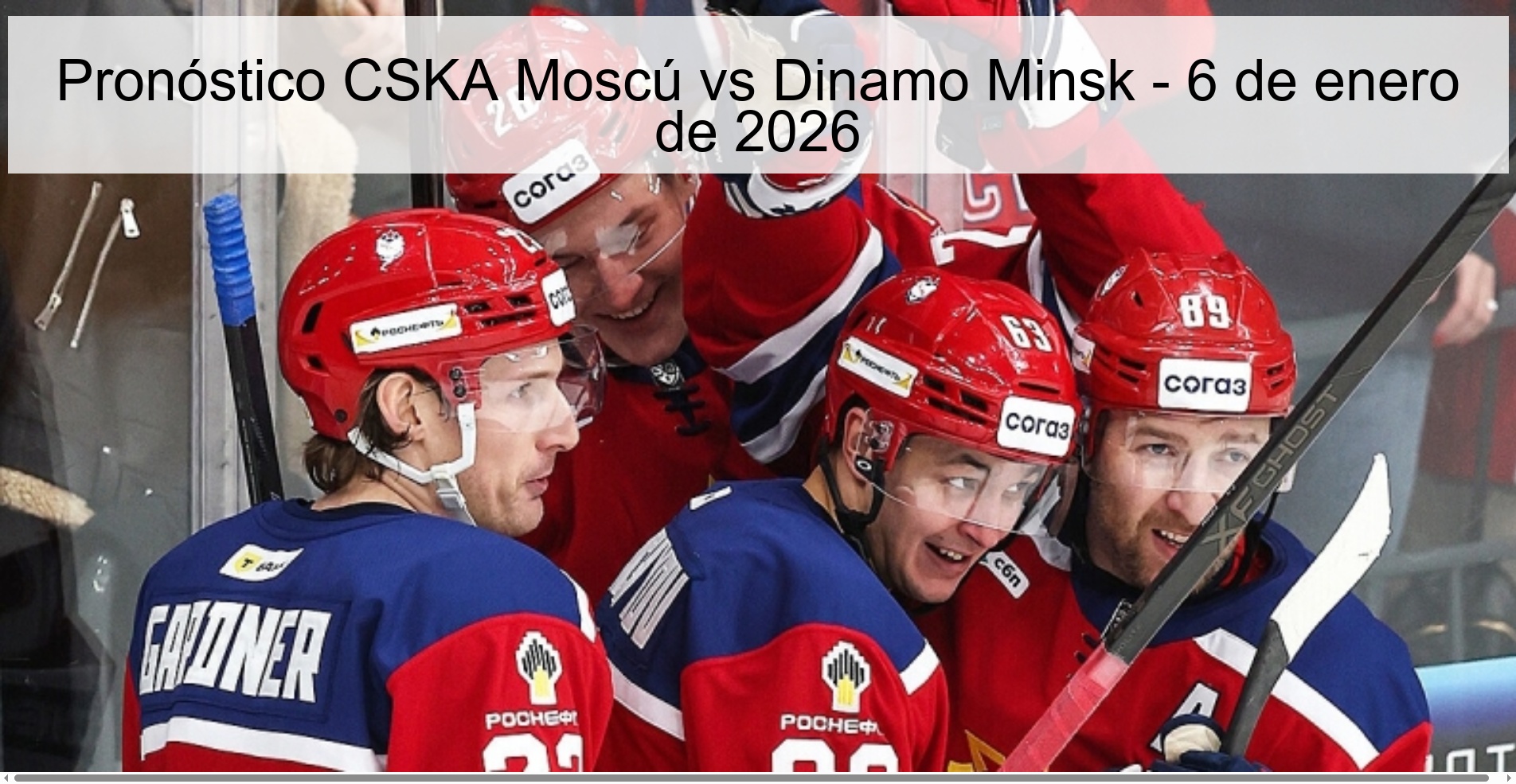 Pronóstico CSKA Moscú vs Dinamo Minsk - 6 de enero de 2026