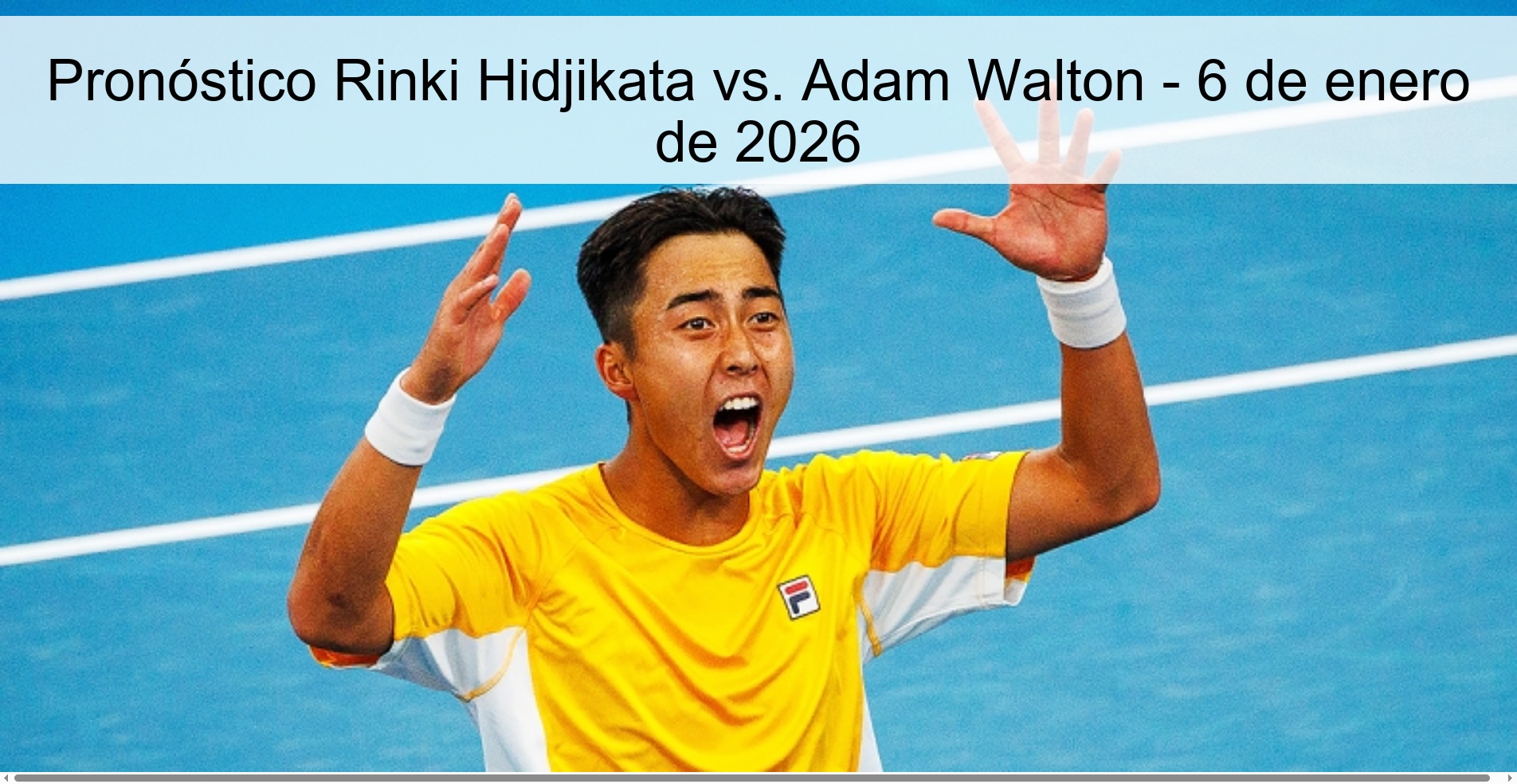 Prediction Rinki Hidjikata vs. Adam Walton – January 6, 2026