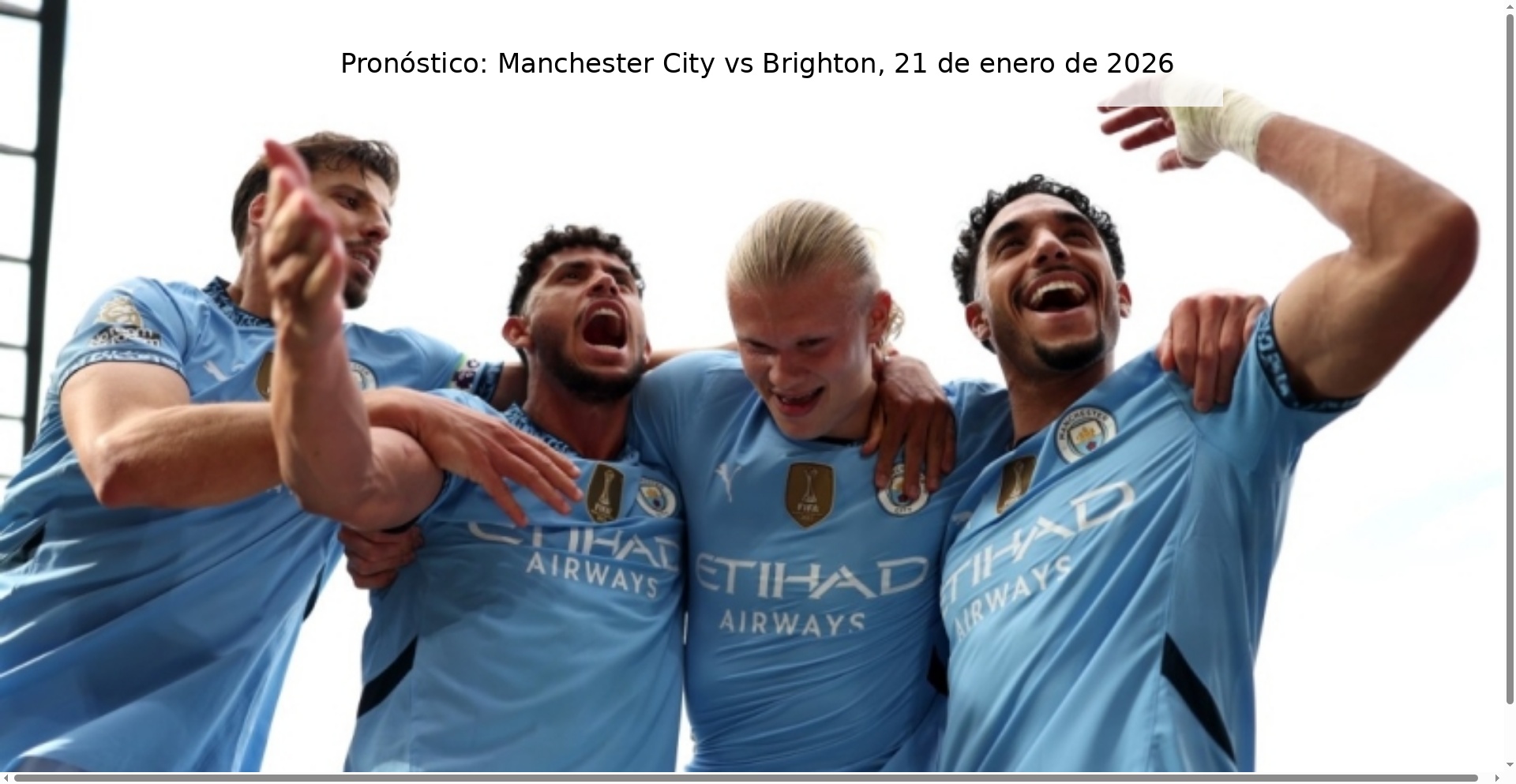 Prediction: Manchester City vs Brighton, January 21, 2026