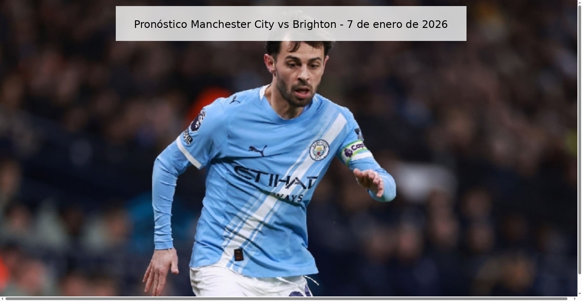 Manchester City vs Brighton Prediction – January 7, 2026