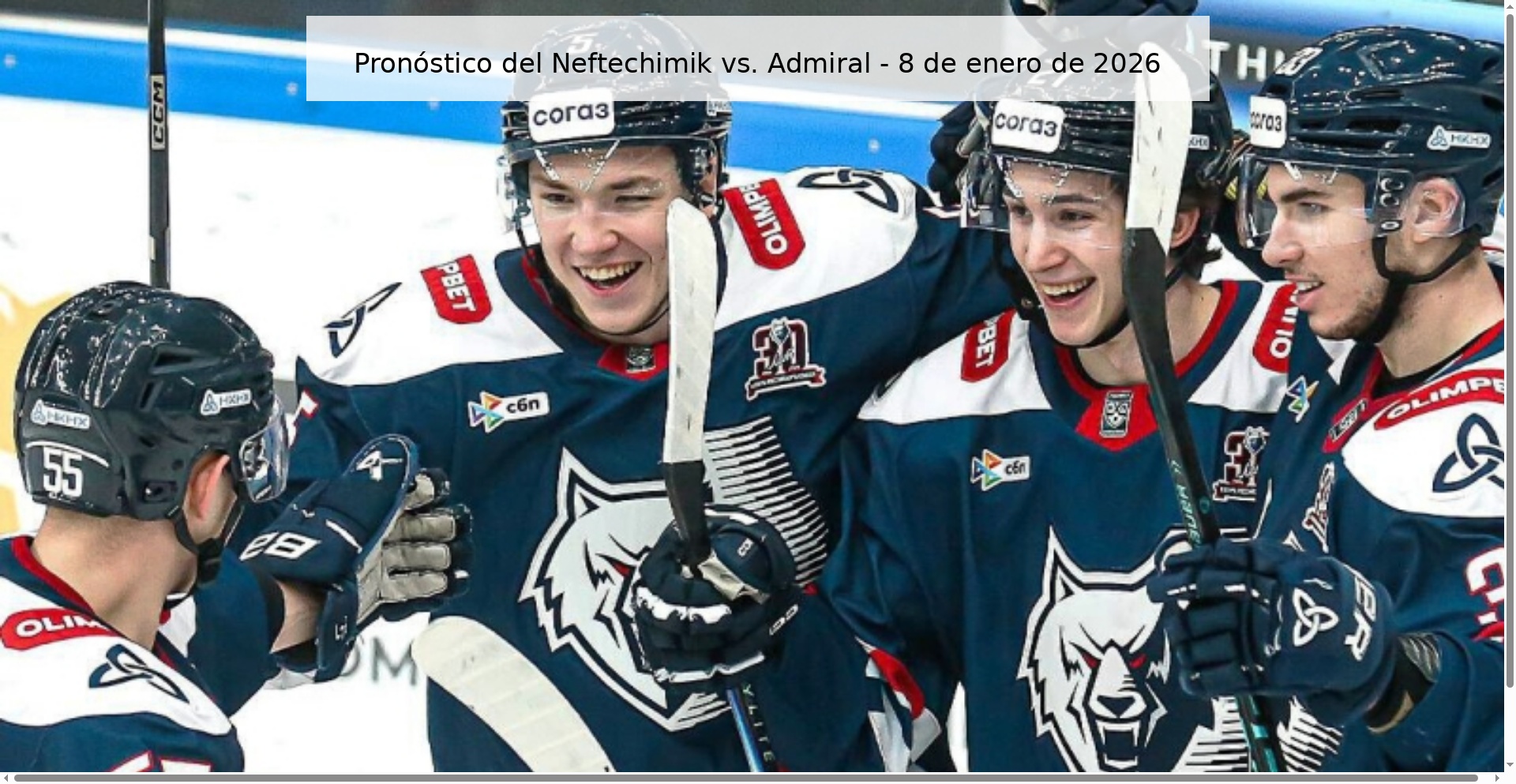Pronóstico del Neftechimik vs. Admiral - 8 de enero de 2026