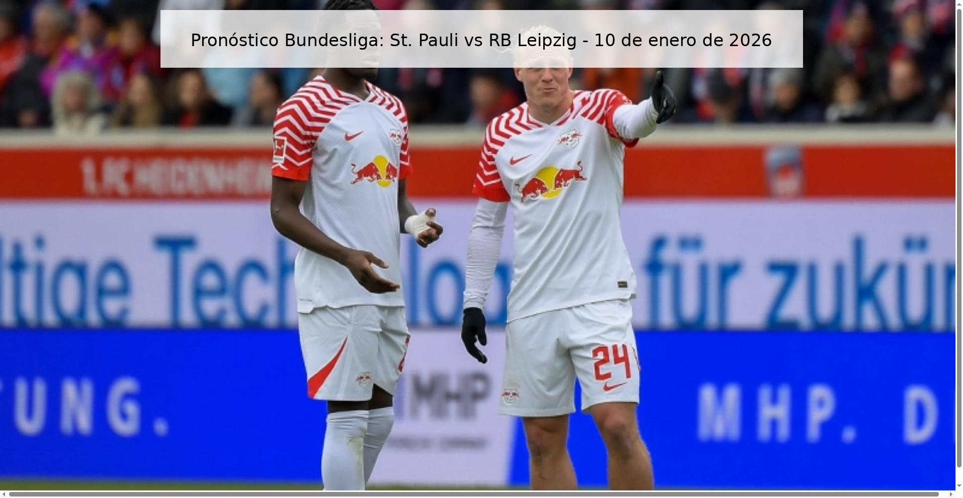 Bundesliga Prediction: St. Pauli vs RB Leipzig – January 10, 2026