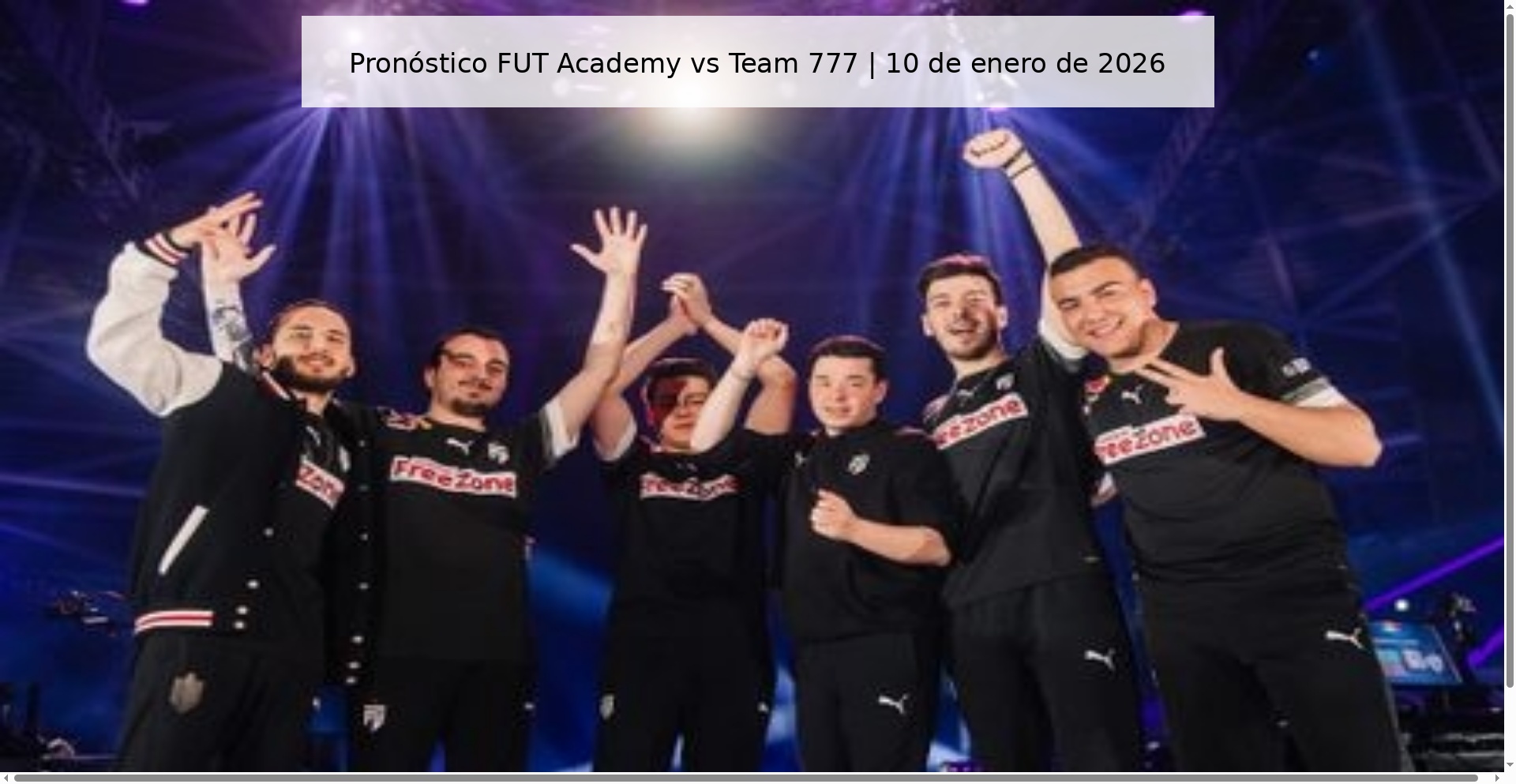 FUT Academy vs Team 777 Prediction | January 10, 2026