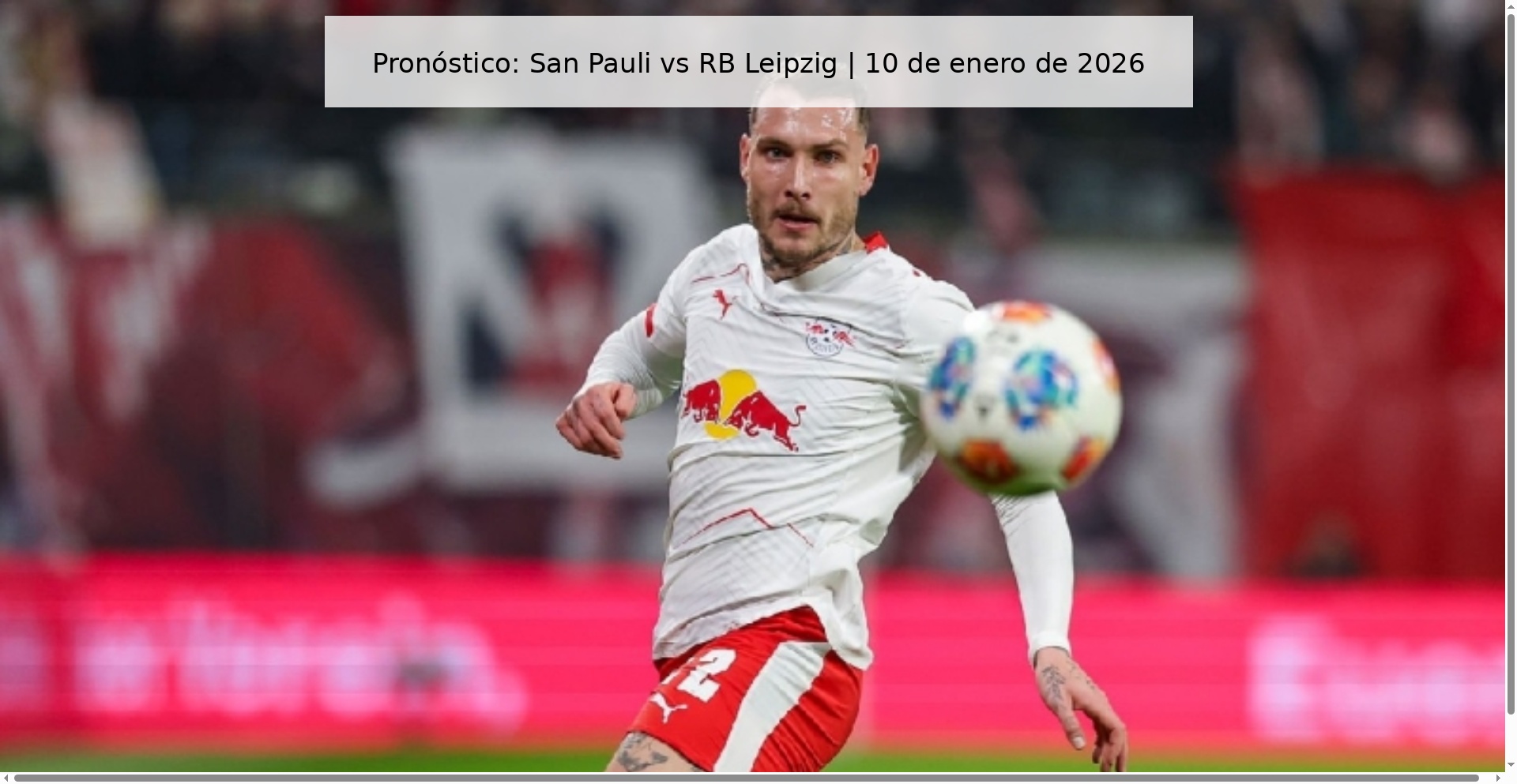 Prediction: San Pauli vs RB Leipzig | January 10, 2026