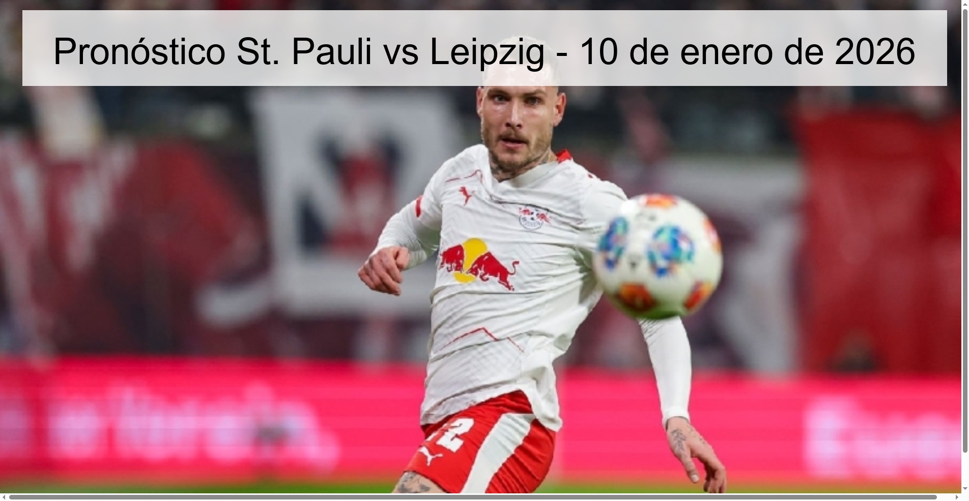 St. Pauli vs Leipzig Prediction – January 10, 2026