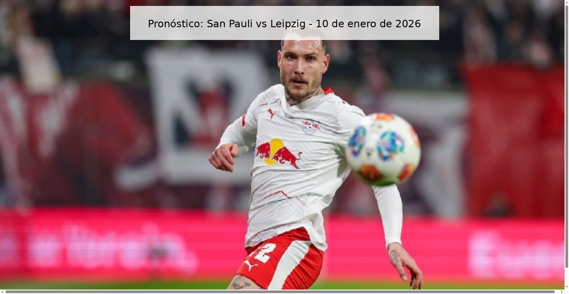 Prediction: San Pauli vs Leipzig - January 10, 2026