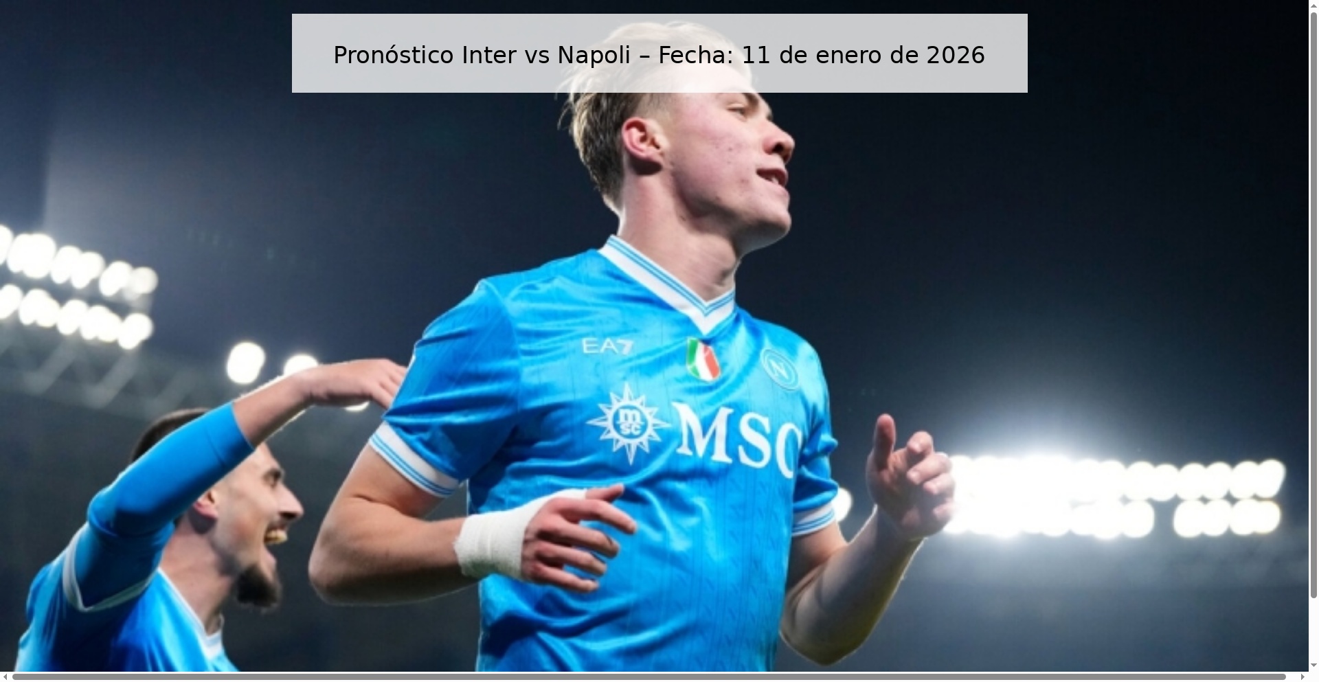 Inter vs Napoli Prediction – Date: January 11, 2026