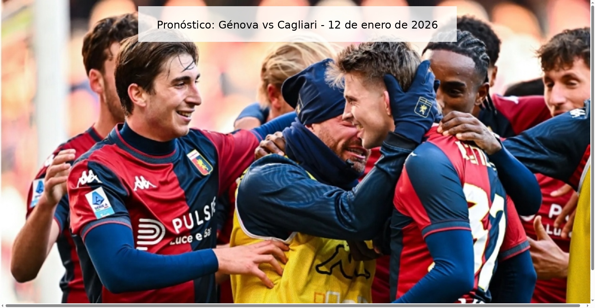 Pronóstico: Génova vs Cagliari - 12 de enero de 2026