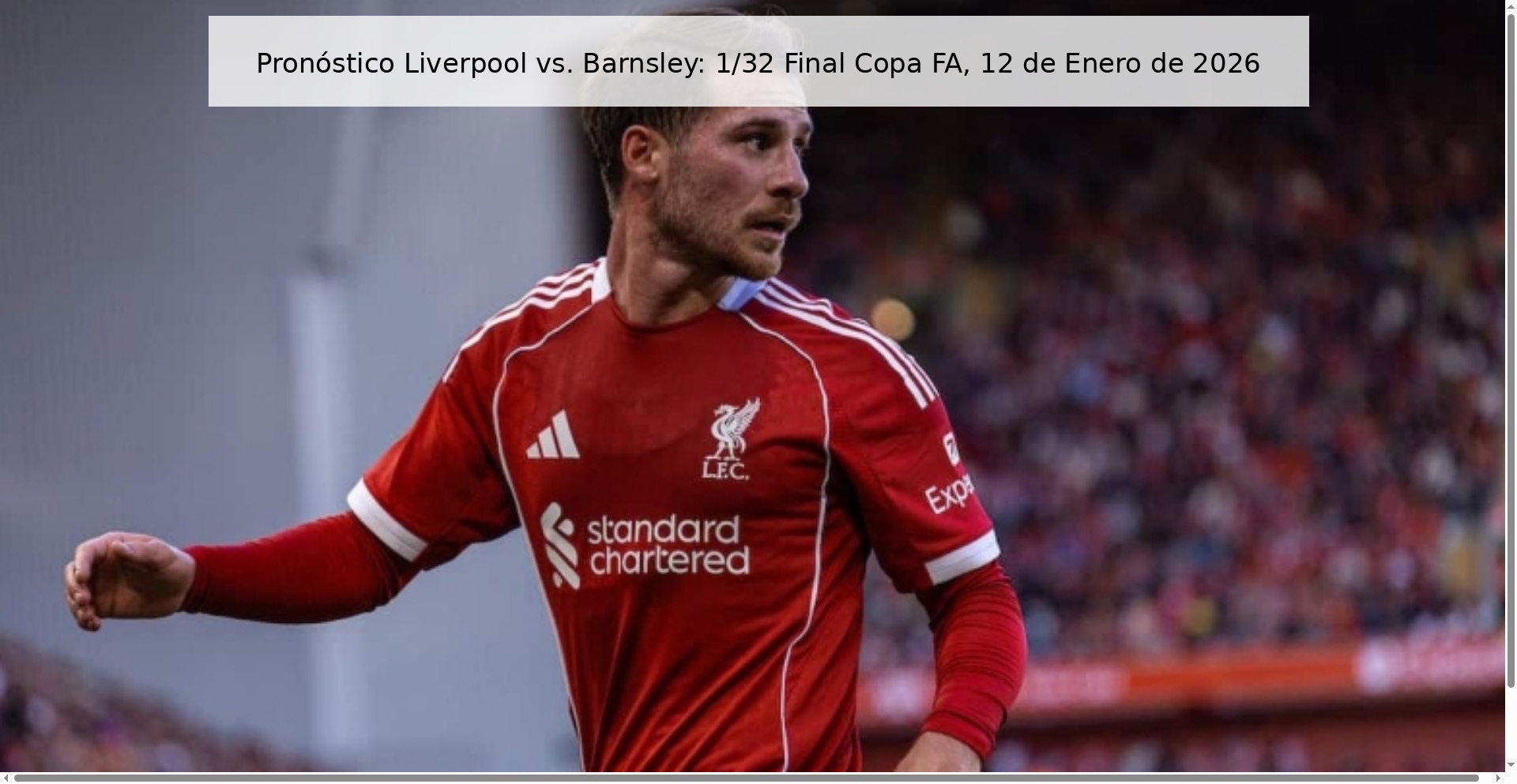 Liverpool vs. Prediction Barnsley: 1/32 FA Cup Final, January 12, 2026
