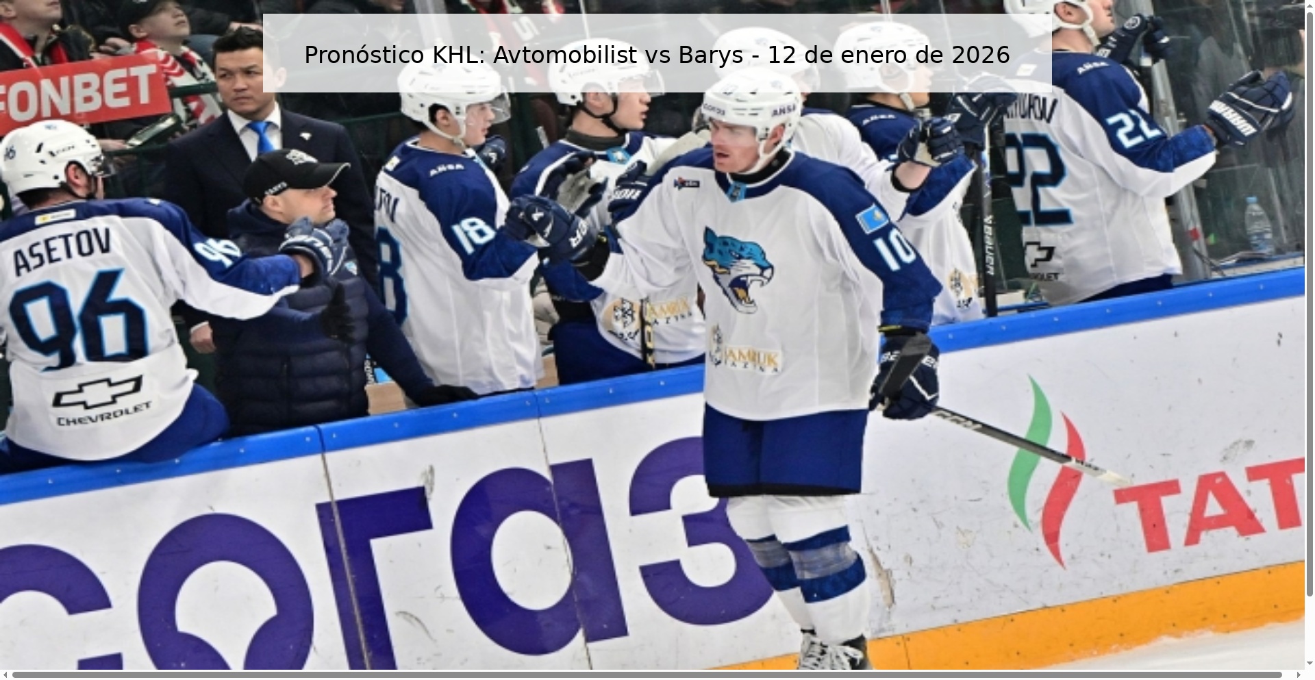 KHL Prediction: Avtomobilist vs Barys – January 12, 2026