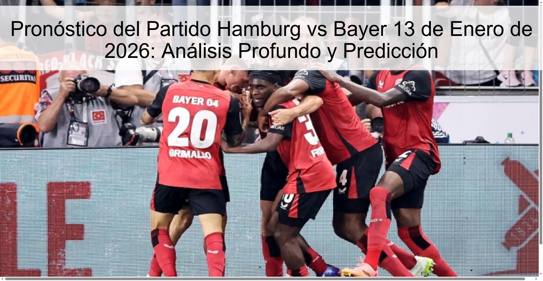 Hamburg vs Bayer Match Prediction January 13, 2026: Deep Analysis and Prediction