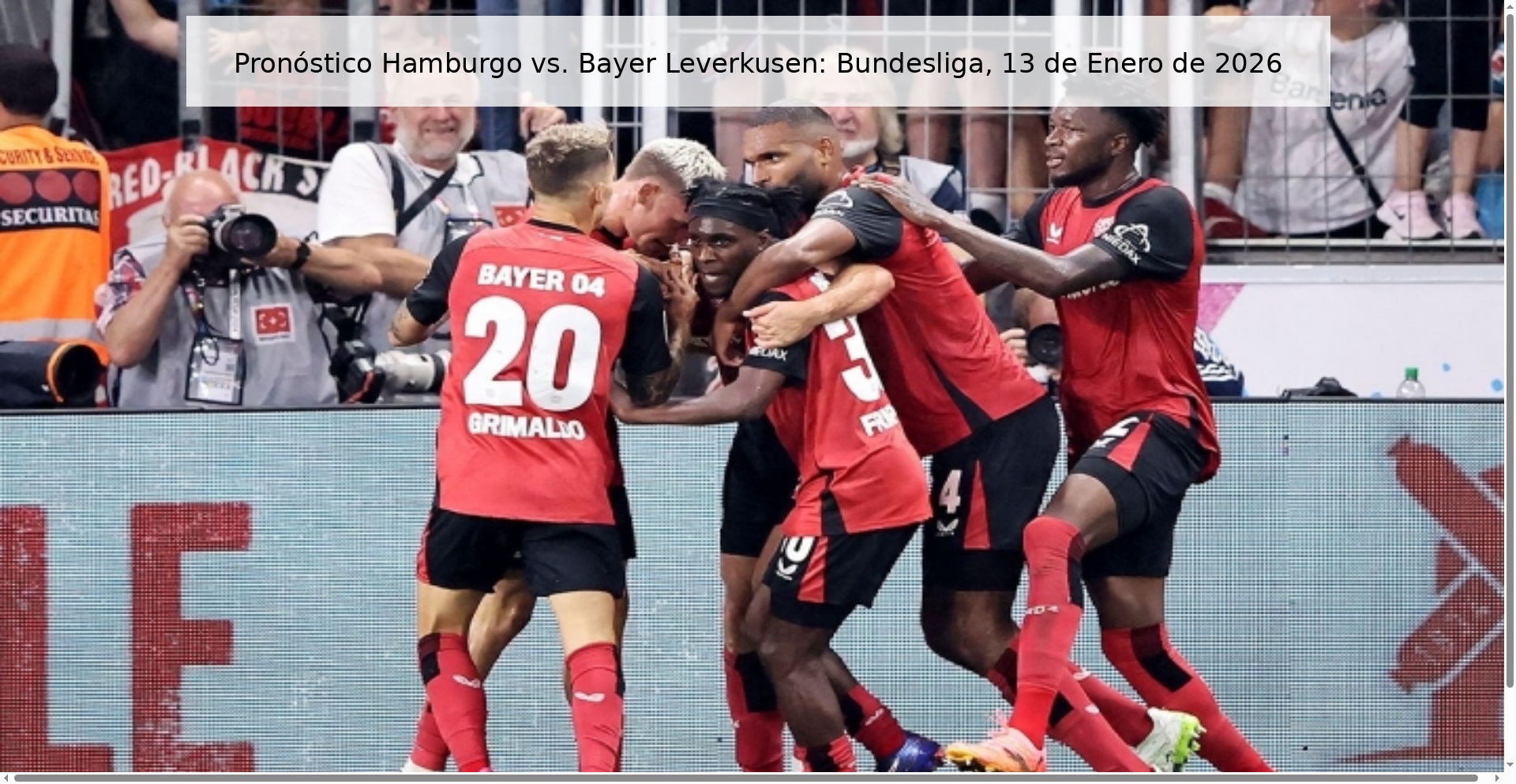 Hamburg vs. Prediction Bayer Leverkusen: Bundesliga, January 13, 2026