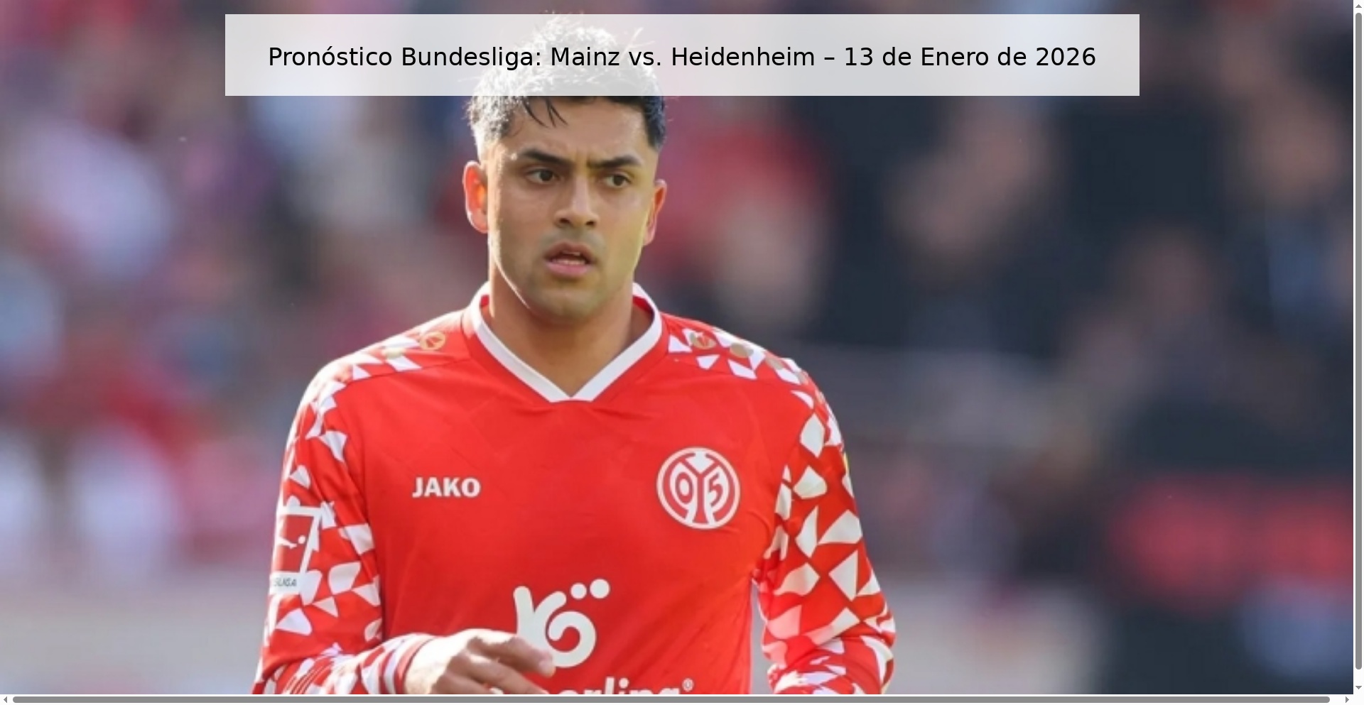 Bundesliga Prediction: Mainz vs. Heidenheim – January 13, 2026