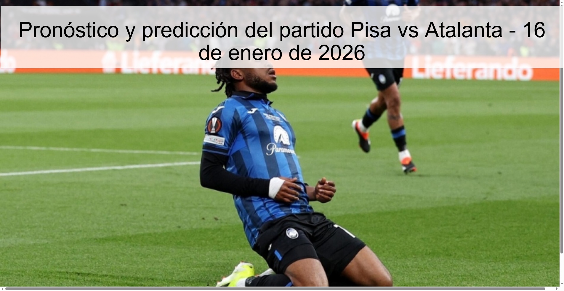 Pisa vs Atalanta match tip and prediction – January 16, 2026