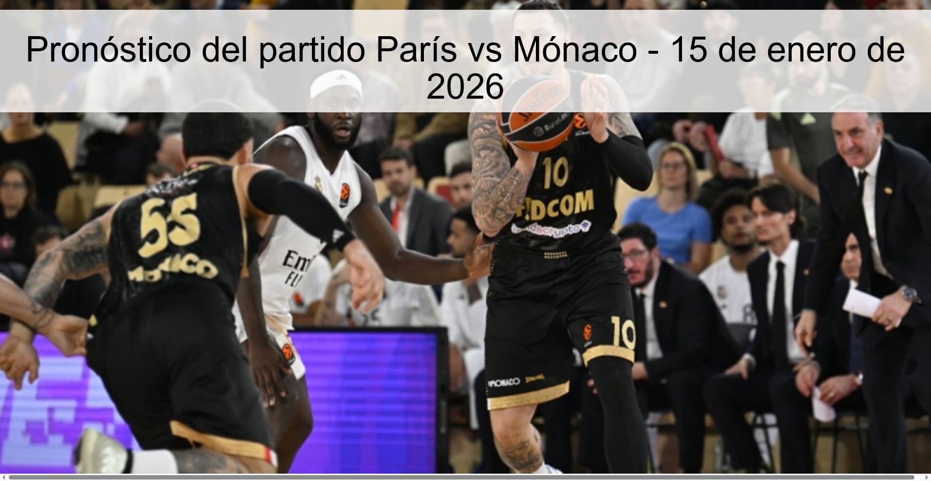 Pronóstico del partido París vs Mónaco - 15 de enero de 2026