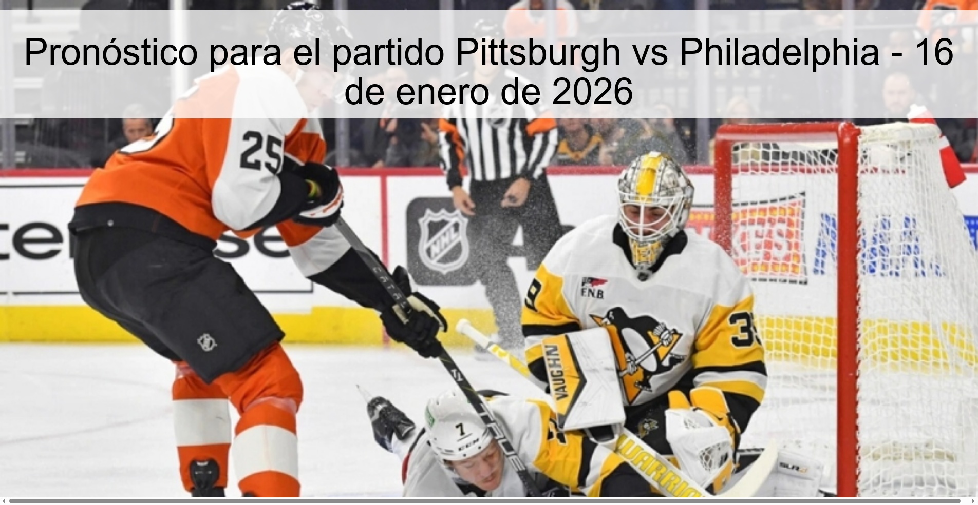 Pronóstico para el partido Pittsburgh vs Philadelphia - 16 de enero de 2026 Pronóstico para el partido Pittsburgh vs Philadelphia - 16 de enero de 2026