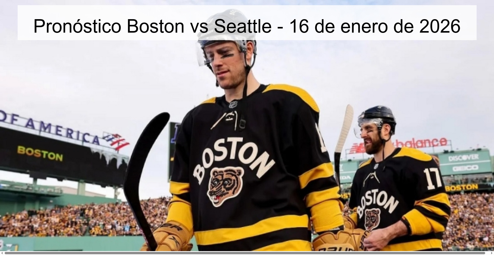 Pronóstico Boston vs Seattle - 16 de enero de 2026