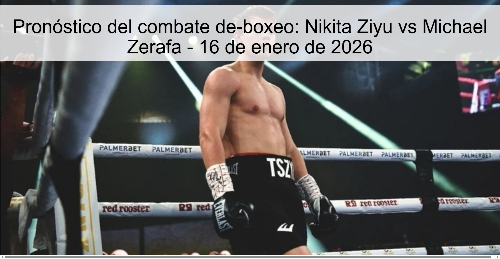Pronóstico del combate de-boxeo: Nikita Ziyu vs Michael Zerafa - 16 de enero de 2026