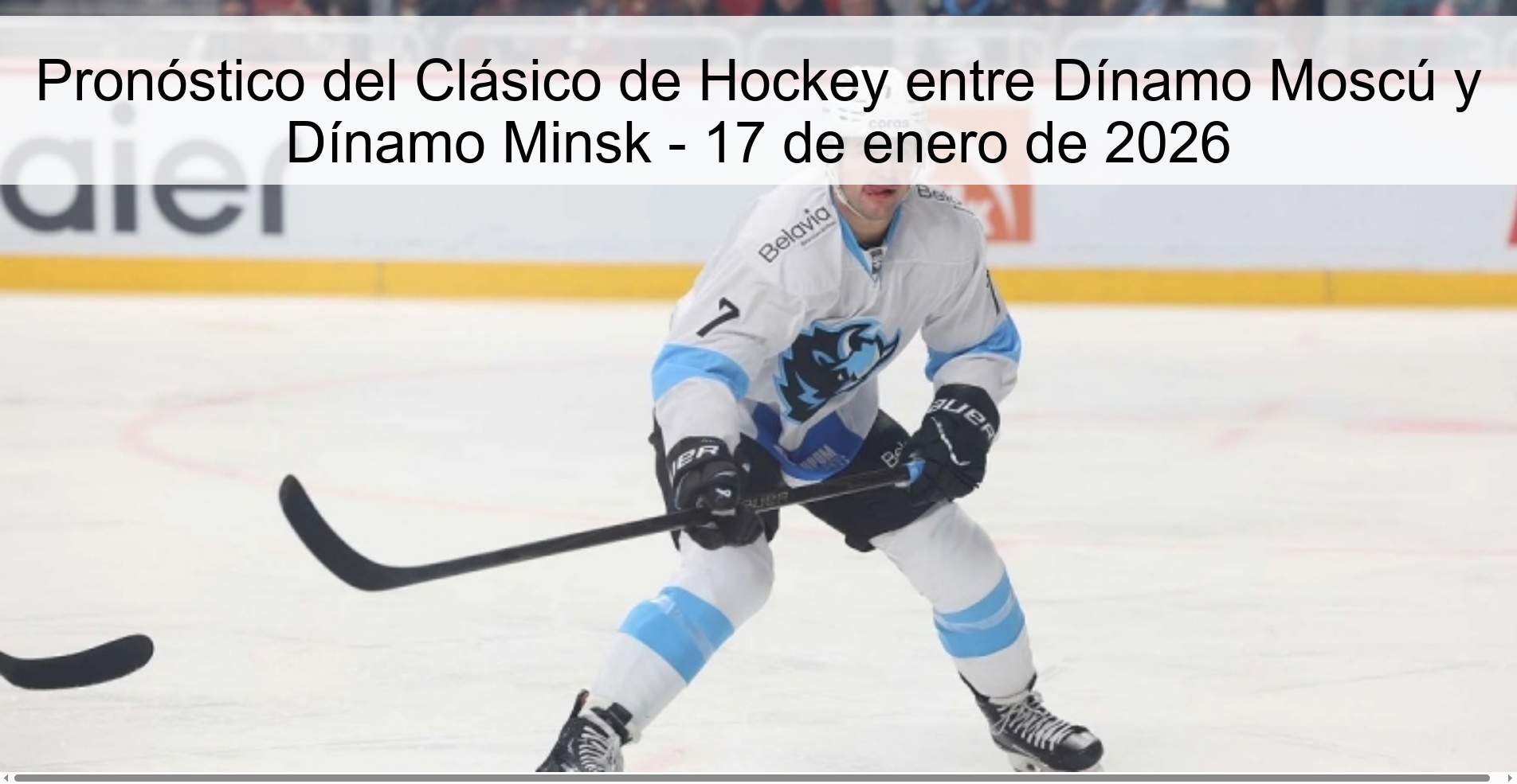 Prediction of the Hockey Classic between Dynamo Moscow and Dynamo Minsk - January 17, 2026