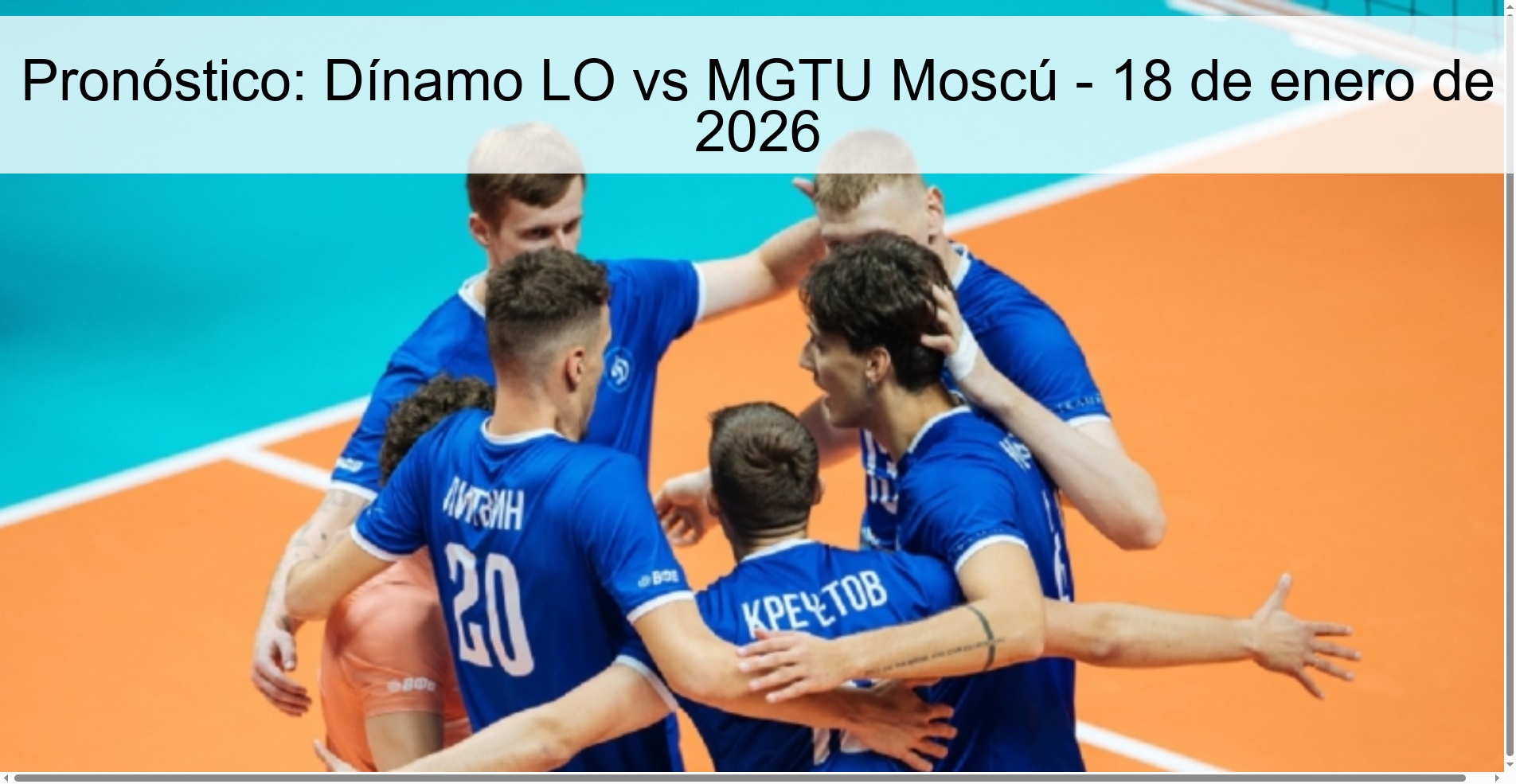 Prediction: Dinamo LO vs MGTU Moscow – January 18, 2026