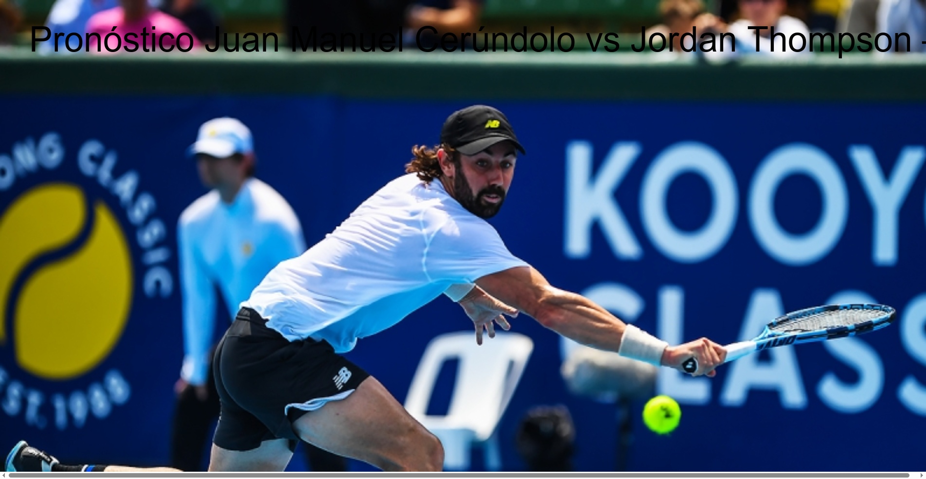 Juan Manuel Cerúndolo vs Jordan Thompson Prediction – Australian Open January 19, 2026