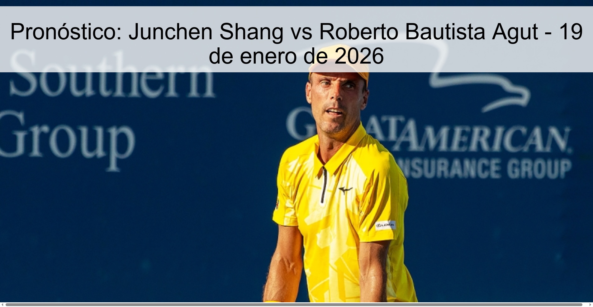 Prediction: Junchen Shang vs Roberto Bautista Agut – January 19, 2026