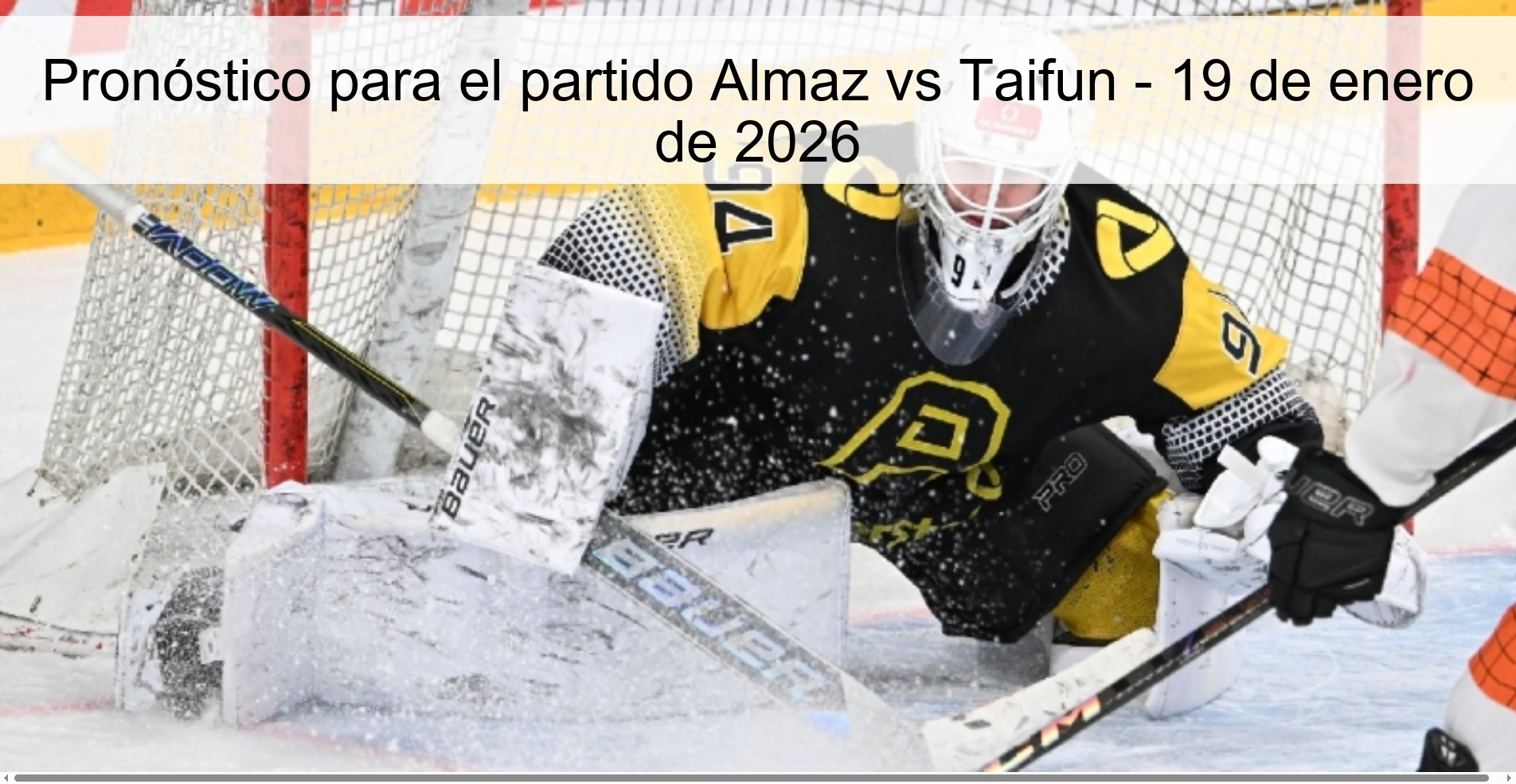 Pronóstico para el partido Almaz vs Taifun - 19 de enero de 2026