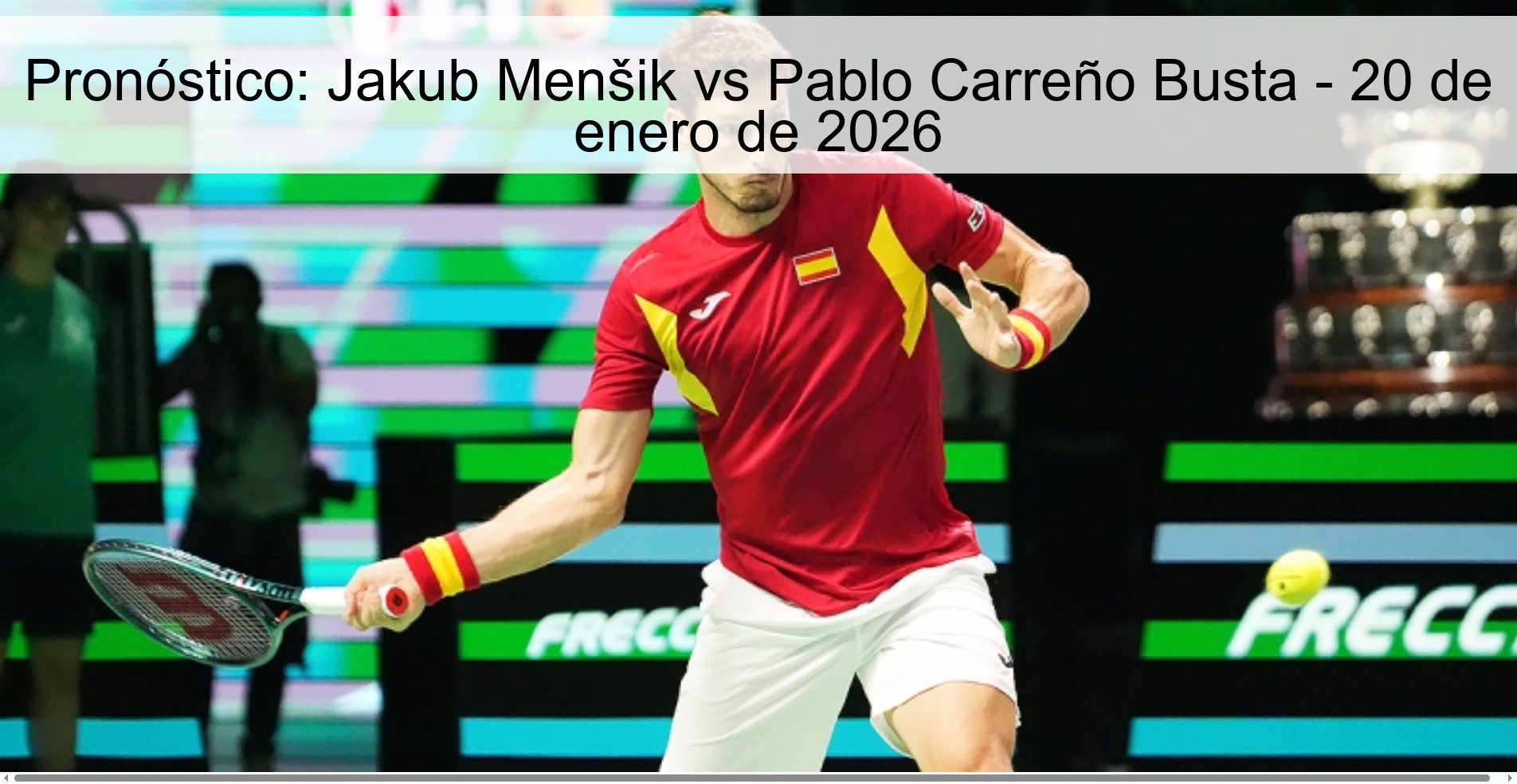 Prediction: Jakub Menšik vs Pablo Carreño Busta – January 20, 2026