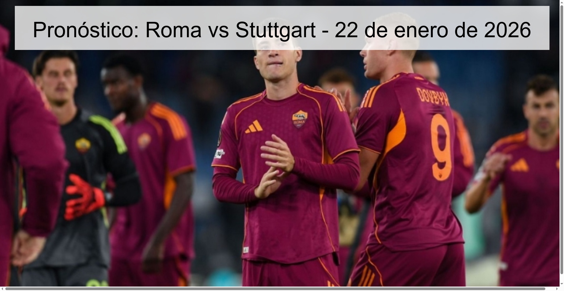 Prediction: Roma vs Stuttgart – January 22, 2026