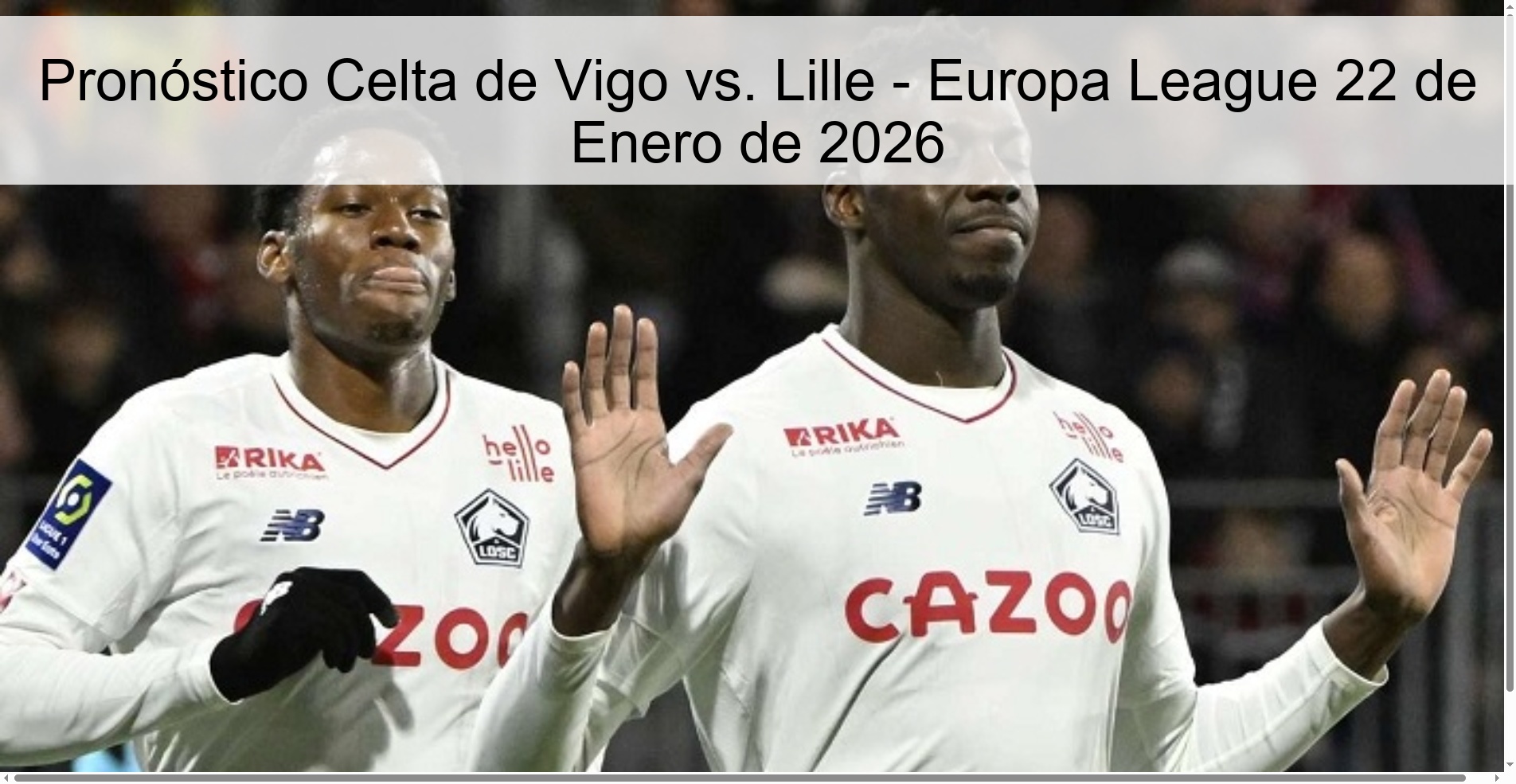 Celta de Vigo vs. Prediction Lille - Europa League January 22, 2026