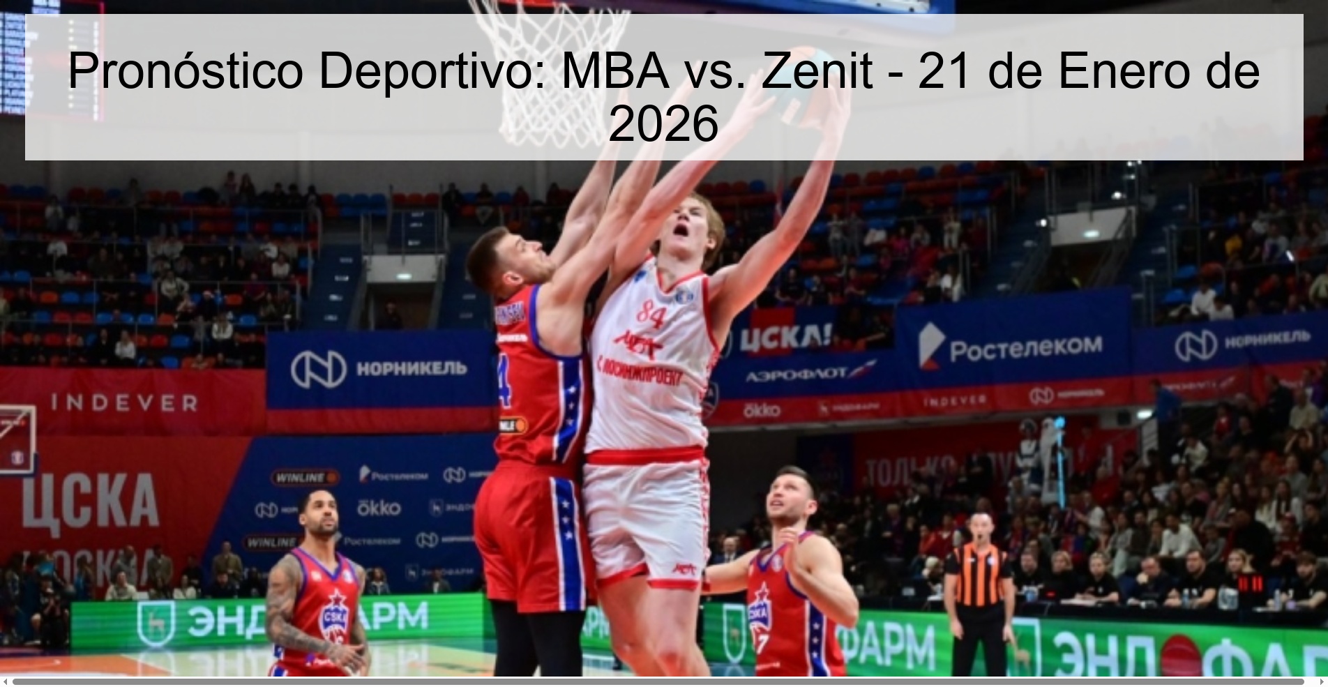 Sports Forecast: MBA vs. Zenit - January 21, 2026