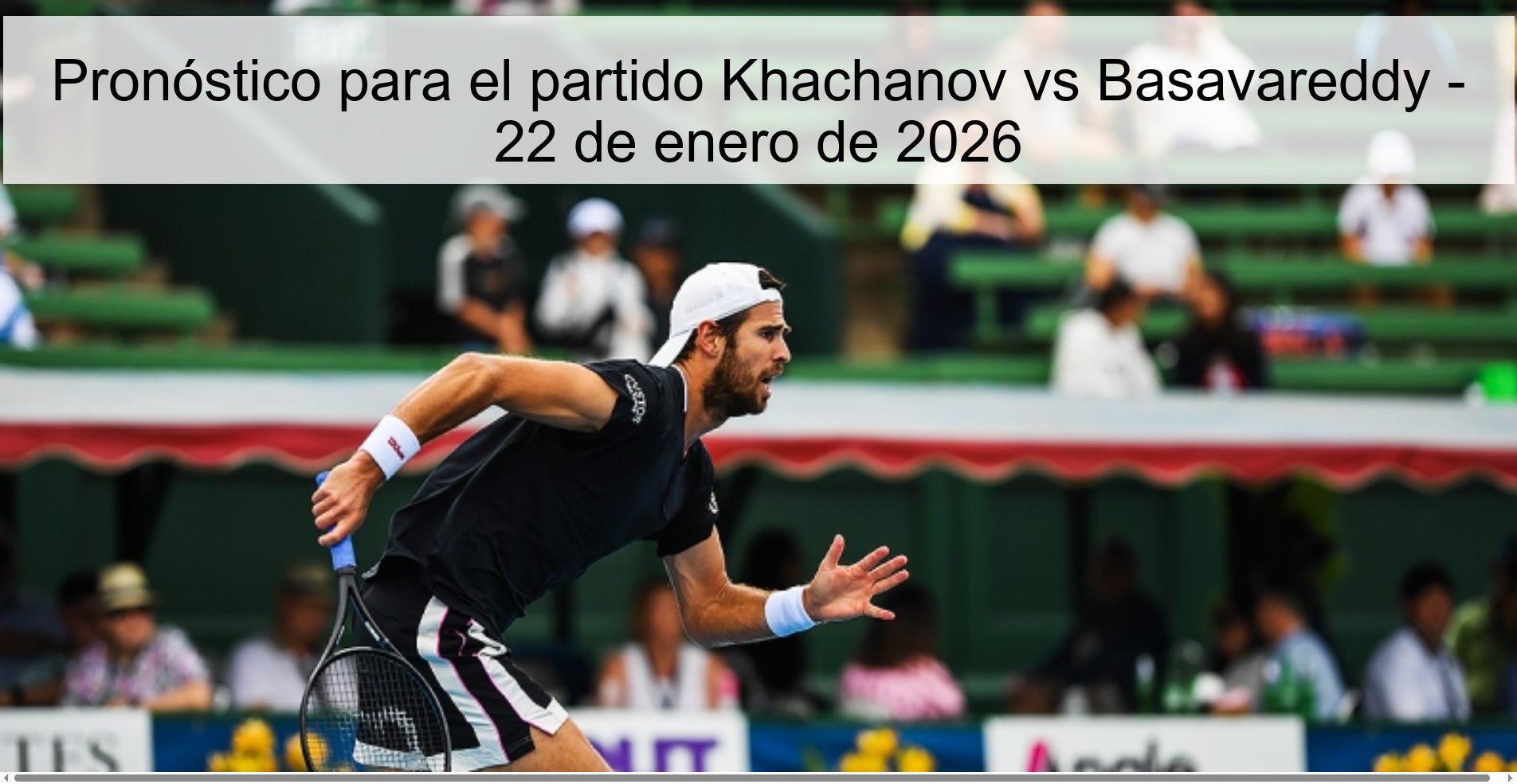 Prediction for the match Khachanov vs Basavareddy - January 22, 2026