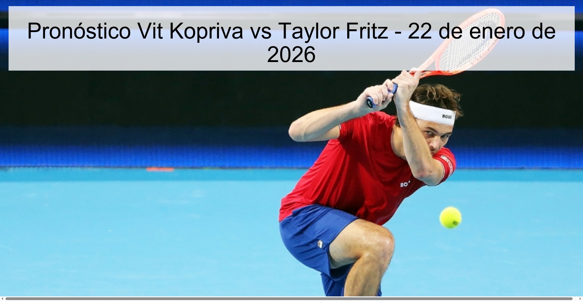 Vit Kopriva vs Taylor Fritz Prediction – January 22, 2026
