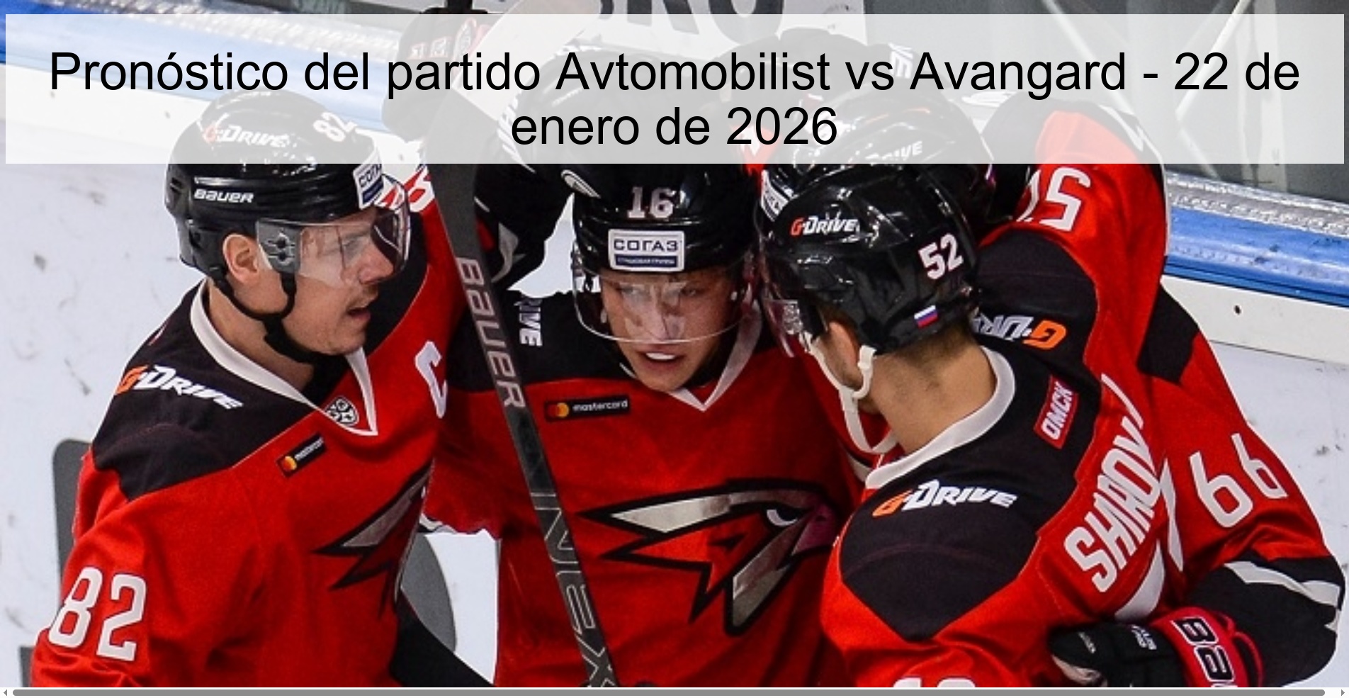 Avtomobilist vs Avangard Prediction – January 22, 2026