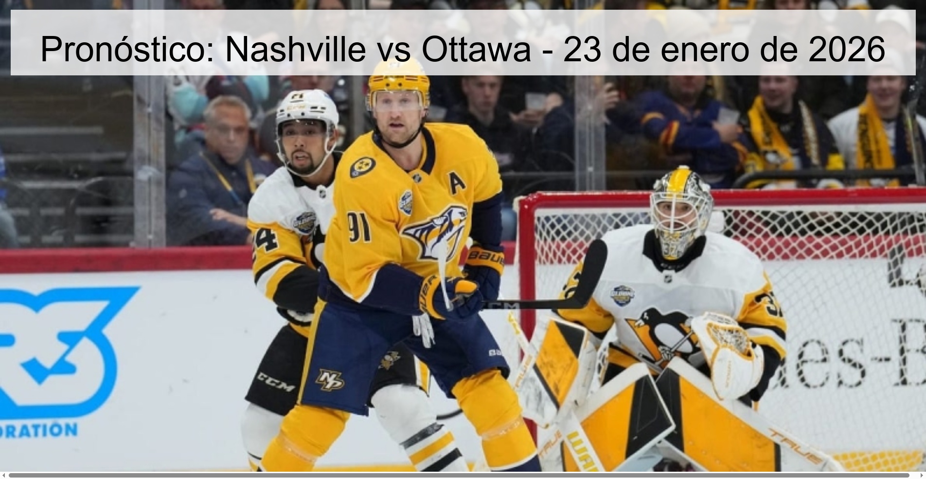 Prediction: Nashville vs Ottawa – January 23, 2026
