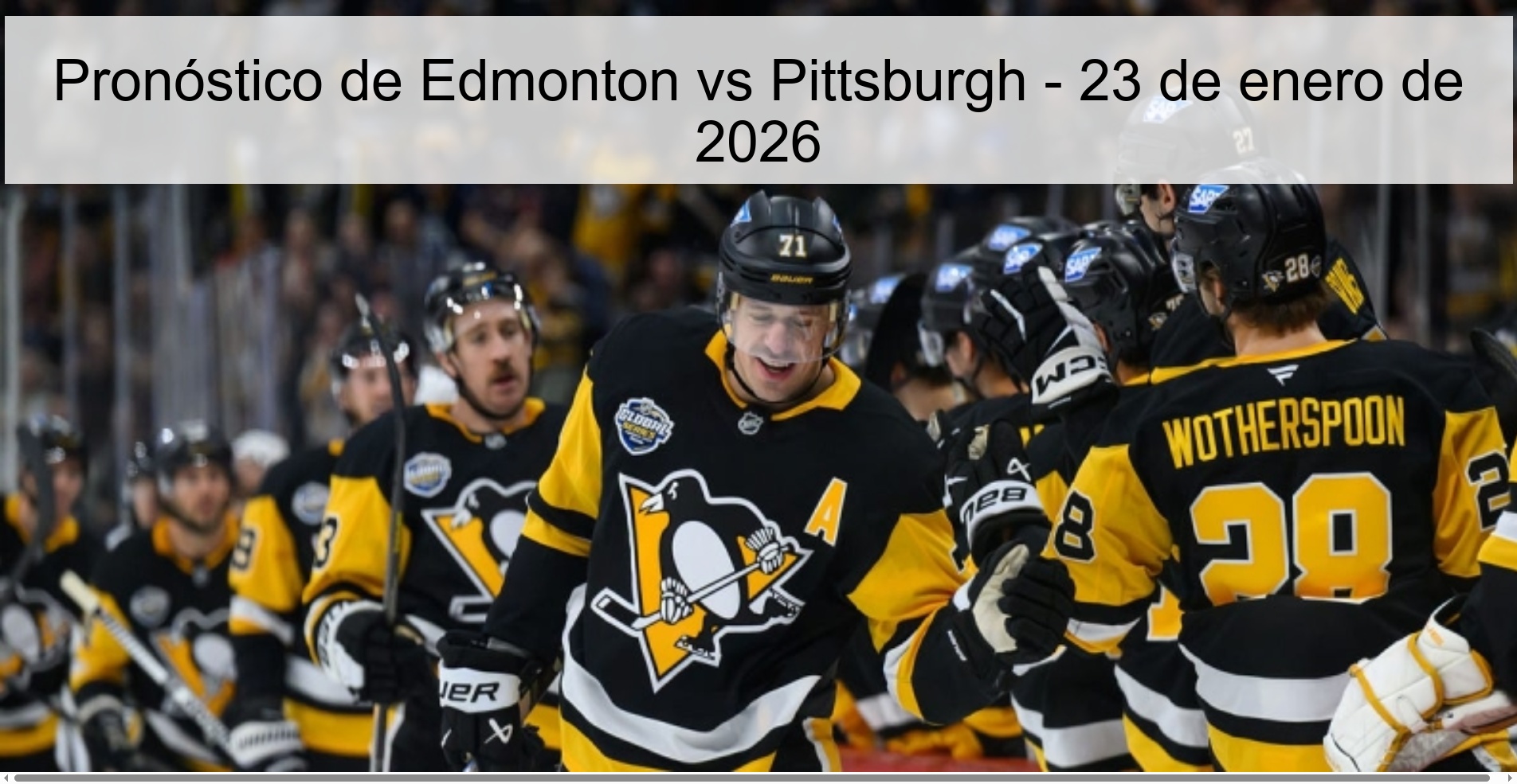 Edmonton vs Pittsburgh Prediction – January 23, 2026