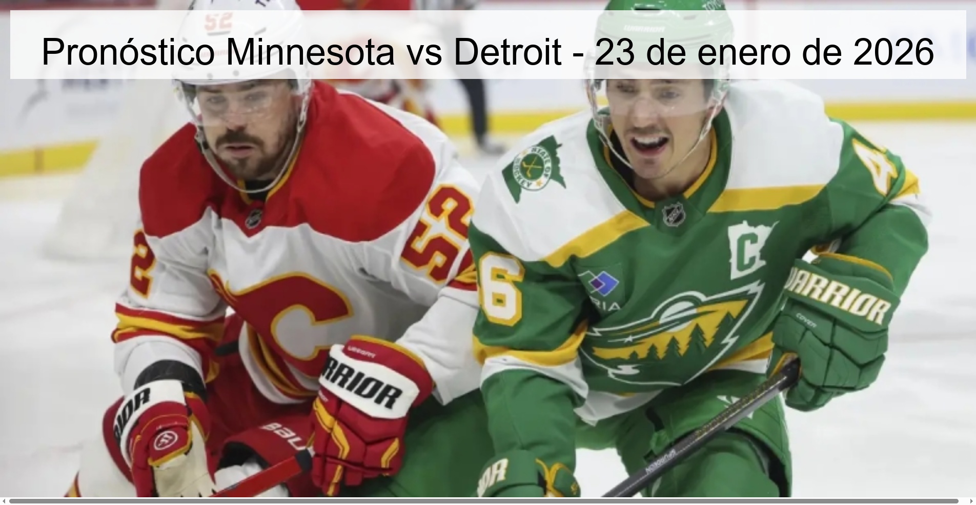 Pronóstico Minnesota vs Detroit - 23 de enero de 2026