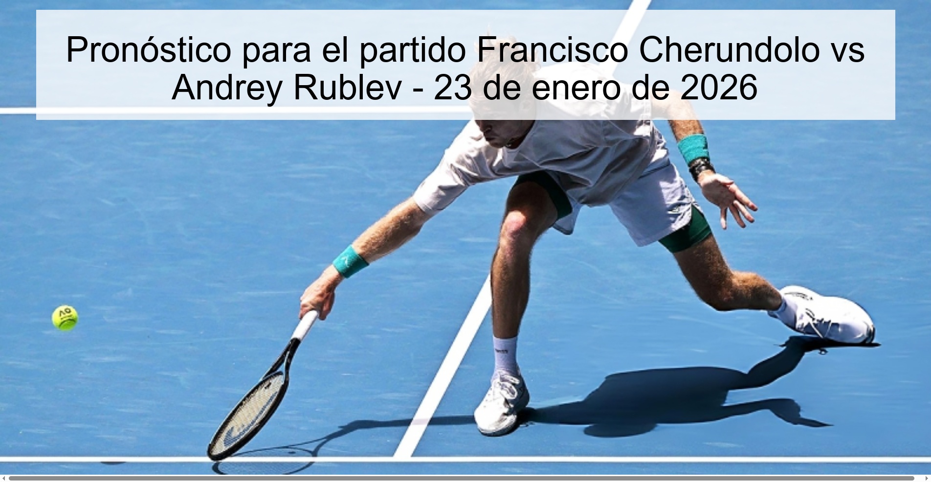 Pronóstico para el partido Francisco Cherundolo vs Andrey Rublev - 23 de enero de 2026