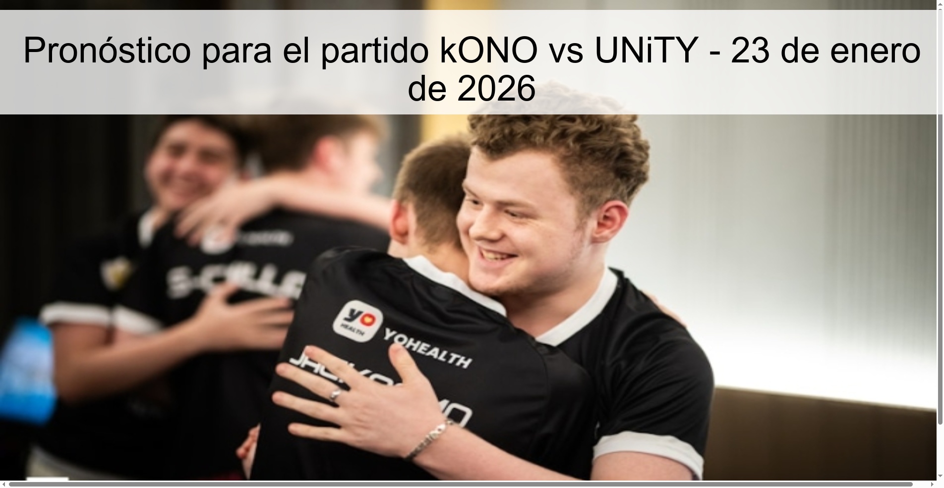 Prediction for the KONO vs UNiTY match - January 23, 2026