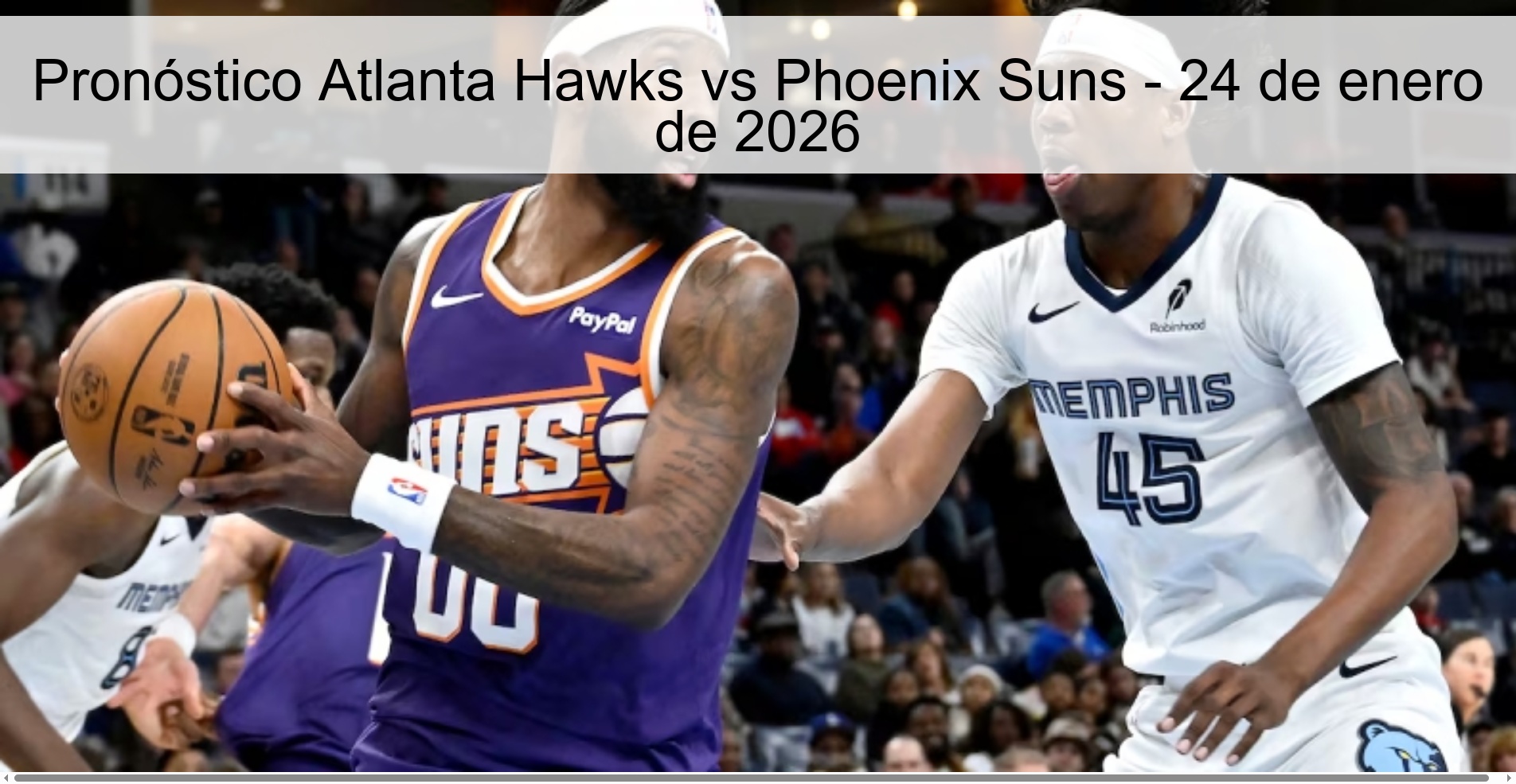 Pronóstico Atlanta Hawks vs Phoenix Suns - 24 de enero de 2026