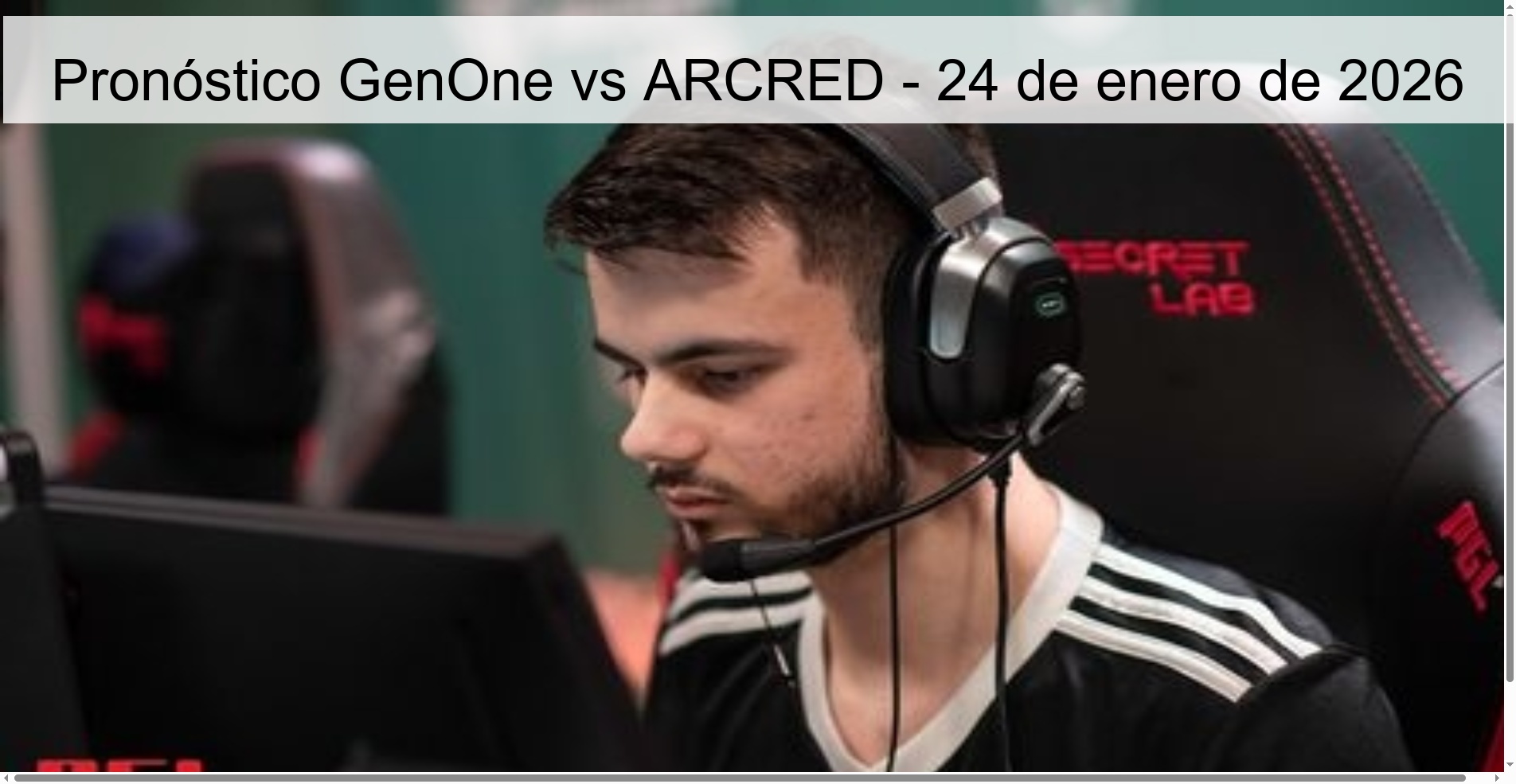 Pronóstico GenOne vs ARCRED - 24 de enero de 2026
