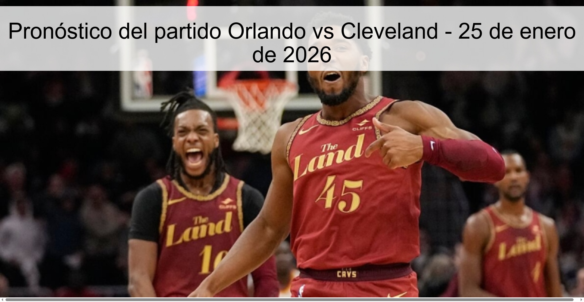 Orlando vs Cleveland Prediction – January 25, 2026