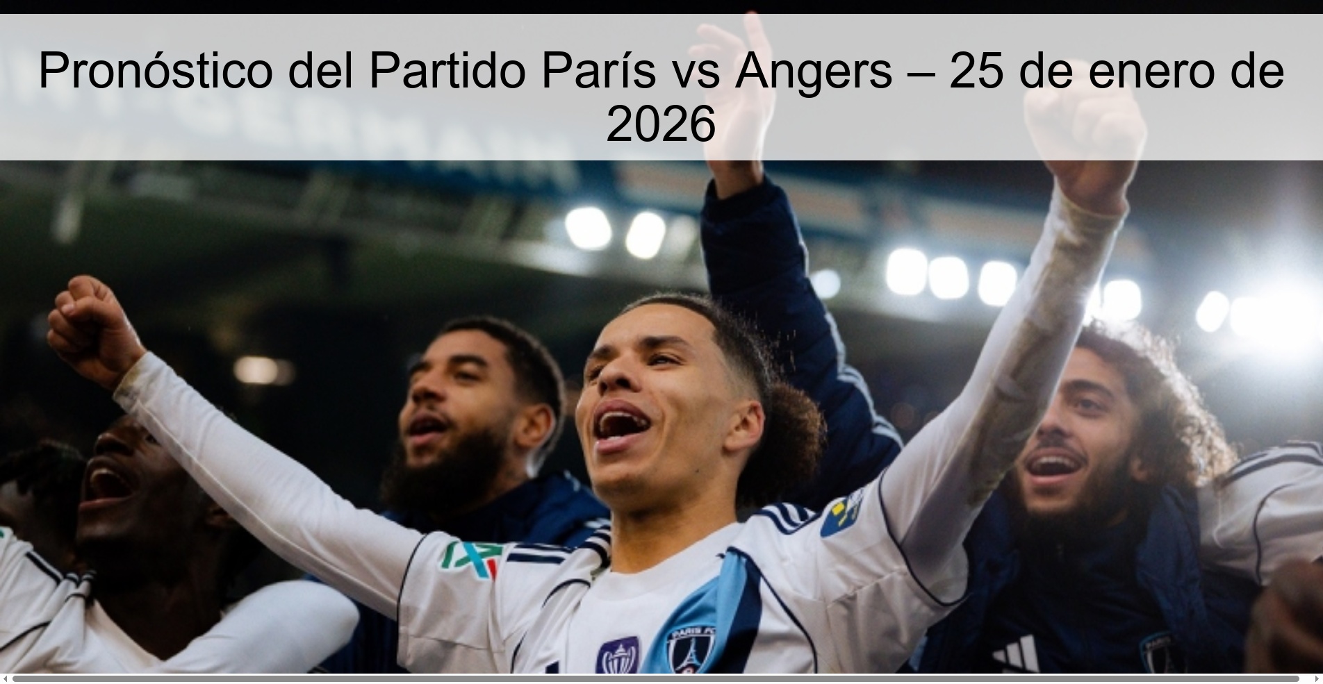 Paris vs Angers Match Prediction – January 25, 2026