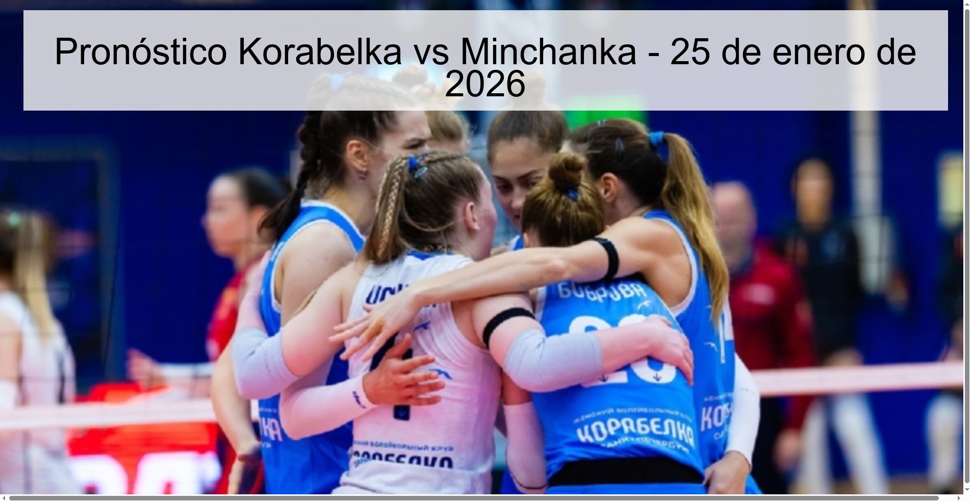 Korabelka vs Minchanka Prediction – January 25, 2026