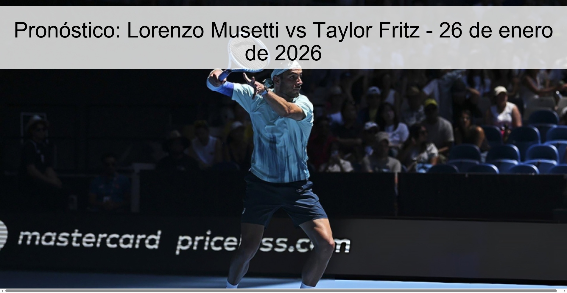 Prediction: Lorenzo Musetti vs Taylor Fritz – January 26, 2026