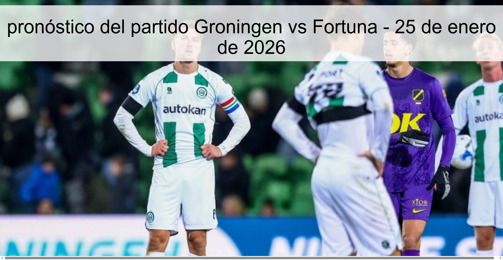 Groningen vs Fortuna prediction - January 25, 2026